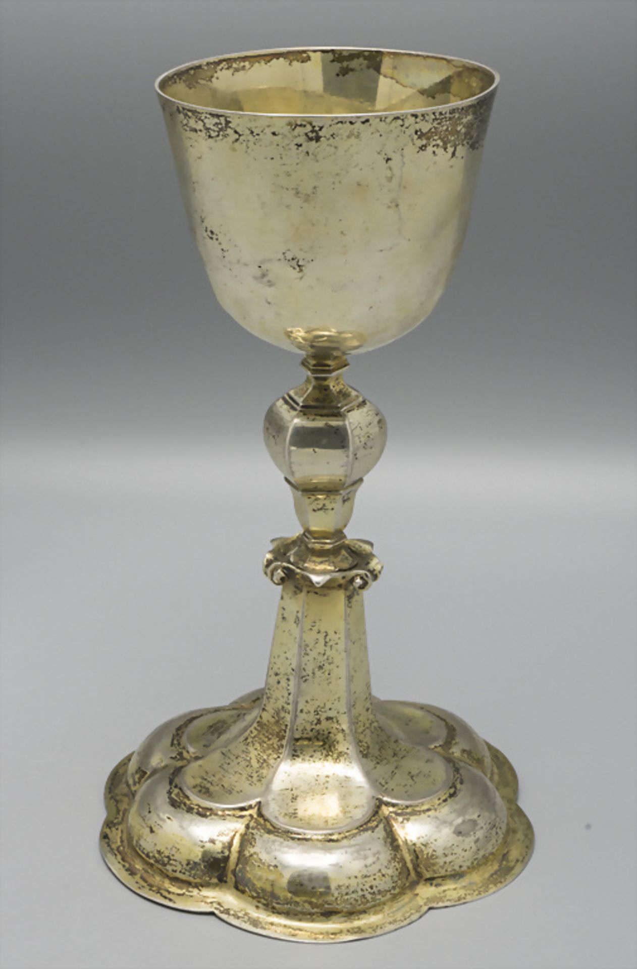 Barock Messkelch / A Baroque silver chalice, Eustach Hayd, Augsburg, um 1660 - Bild 2 aus 13