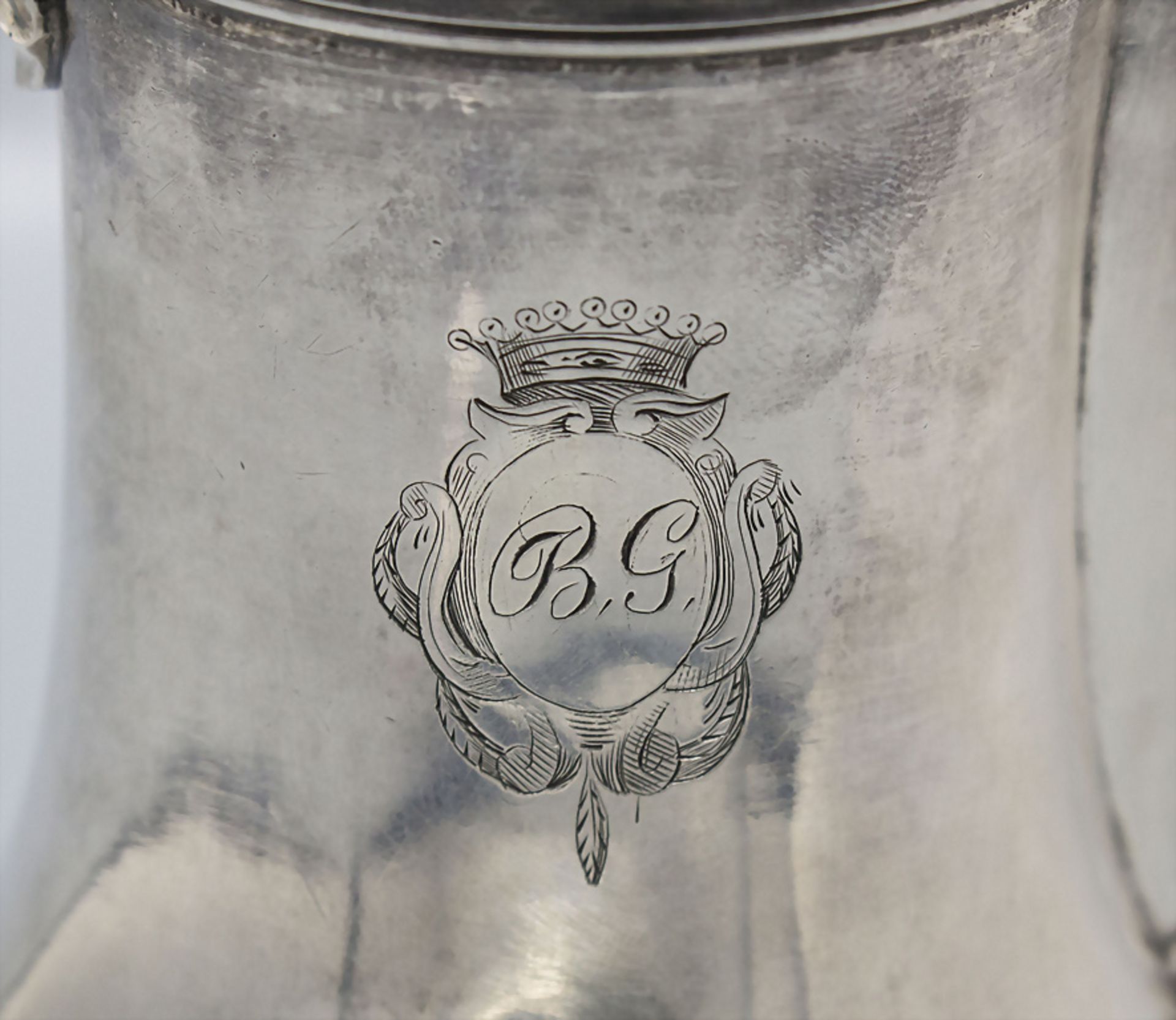 Barock Schokoladenkanne / A Baroque silver chocolatiere / chocolate pot, Chambery, 1788 - Image 6 of 8