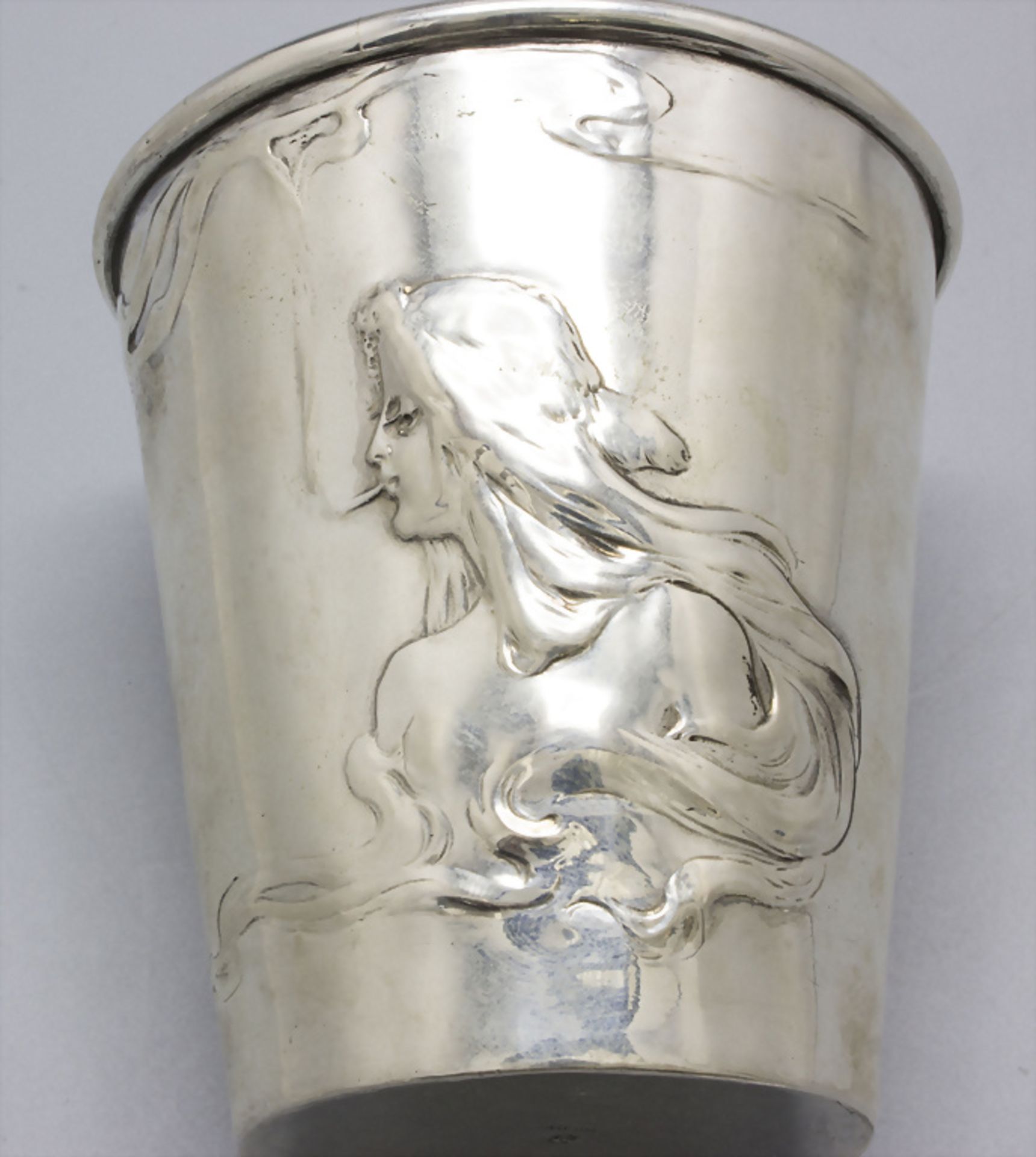 Jugendstil Becher / An Art Nouveau silver beaker, Wien, um 1900 - Bild 5 aus 6