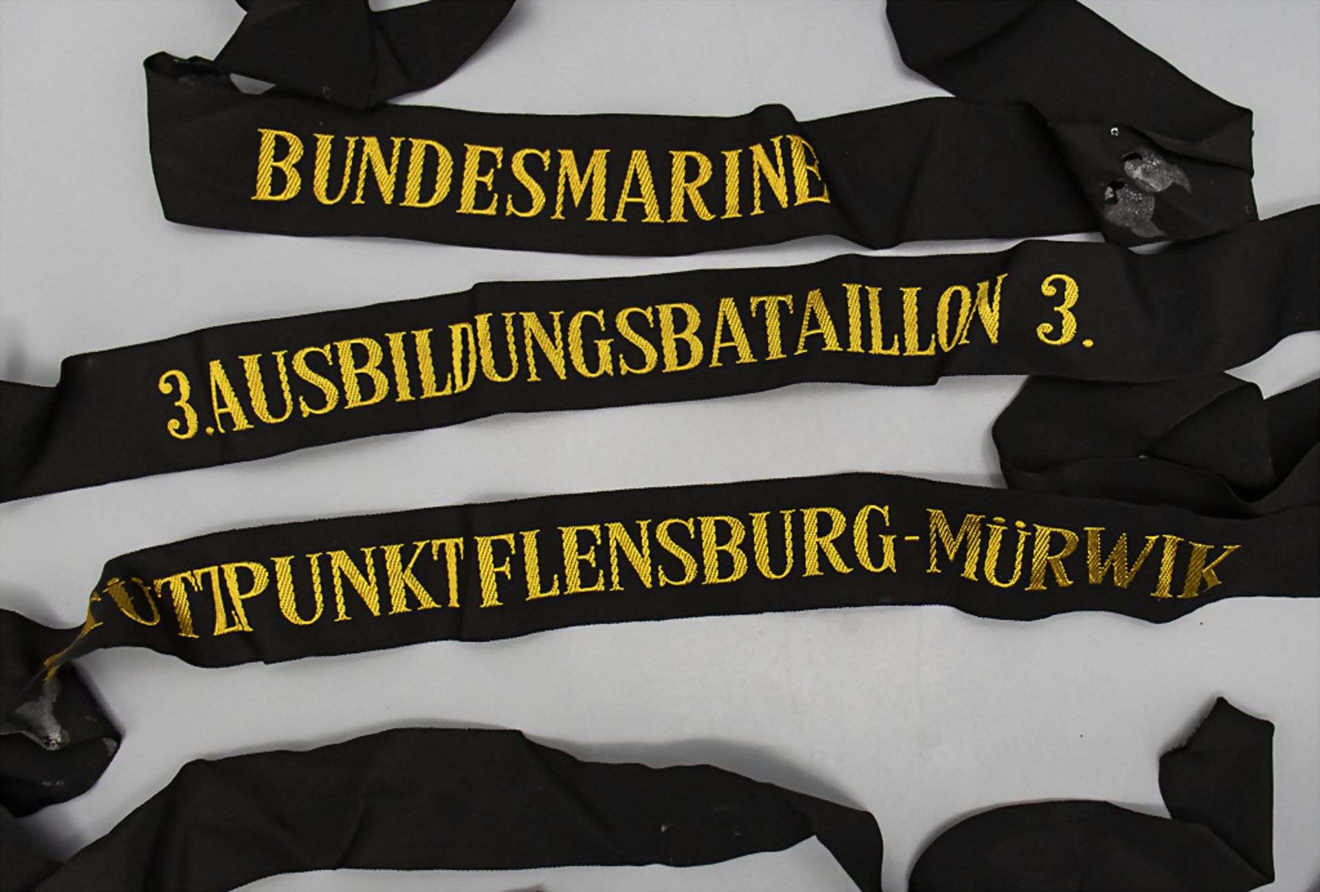 Mützenbänder Marine / Collection of cap ribbons navy, deutsch, nach 1950 - Image 2 of 2