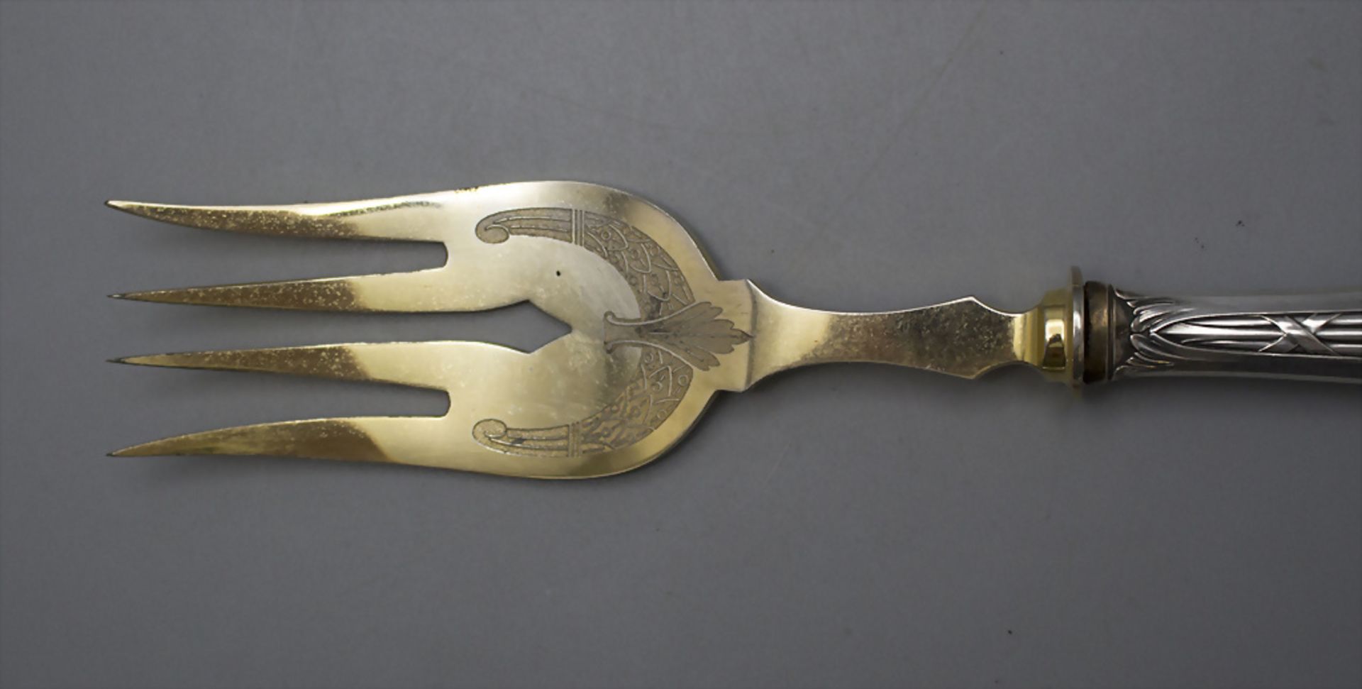 2 Teile Vorlegebesteck / A 2-piece set of serving cutlery, um 1900 - Image 4 of 4