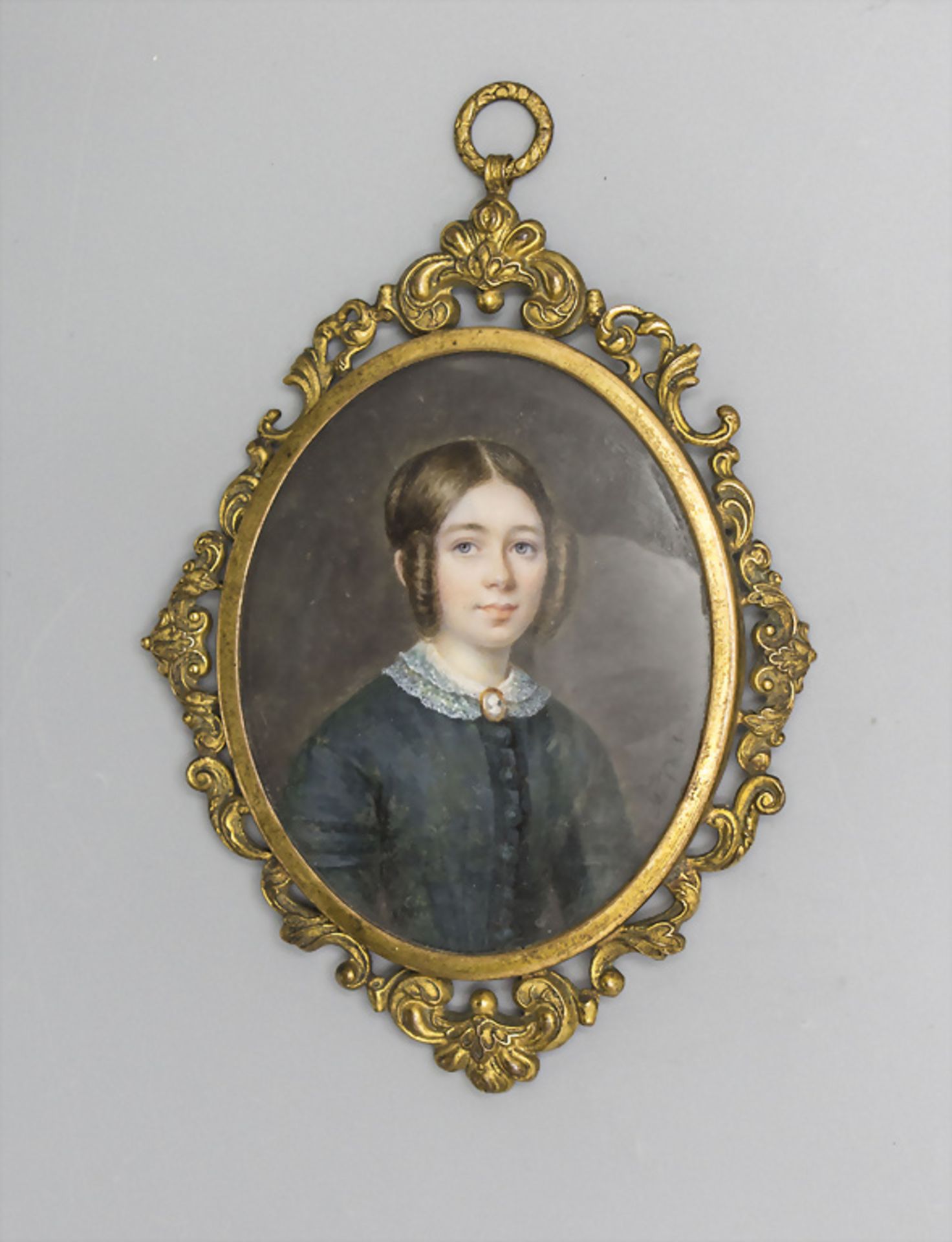 Marie Jaser ROUCHIER (1782-1873), Biedermeier Miniatur Porträt einer jungen Dame / A miniature ... - Image 4 of 5