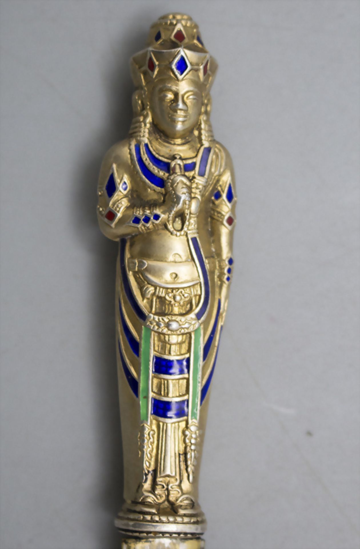 Jugendstil Brieföffner mit stehendem Buddha / An Art Nouveau letter opener with a standing ... - Image 2 of 3