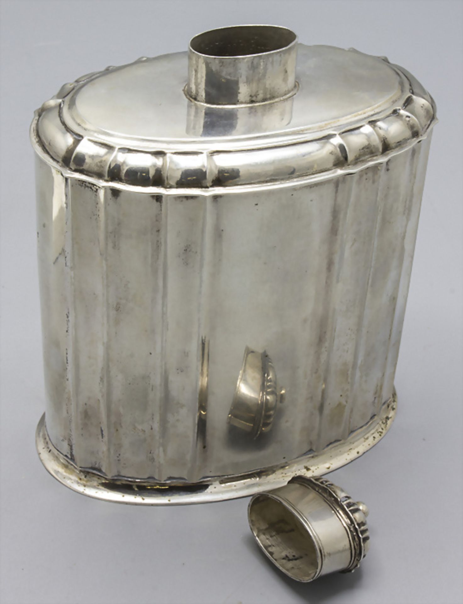 Barock Teedose / A Baroque silver tea caddy, Johann Gottlieb Seydffart, Zwickau, um 1750 - Bild 3 aus 5