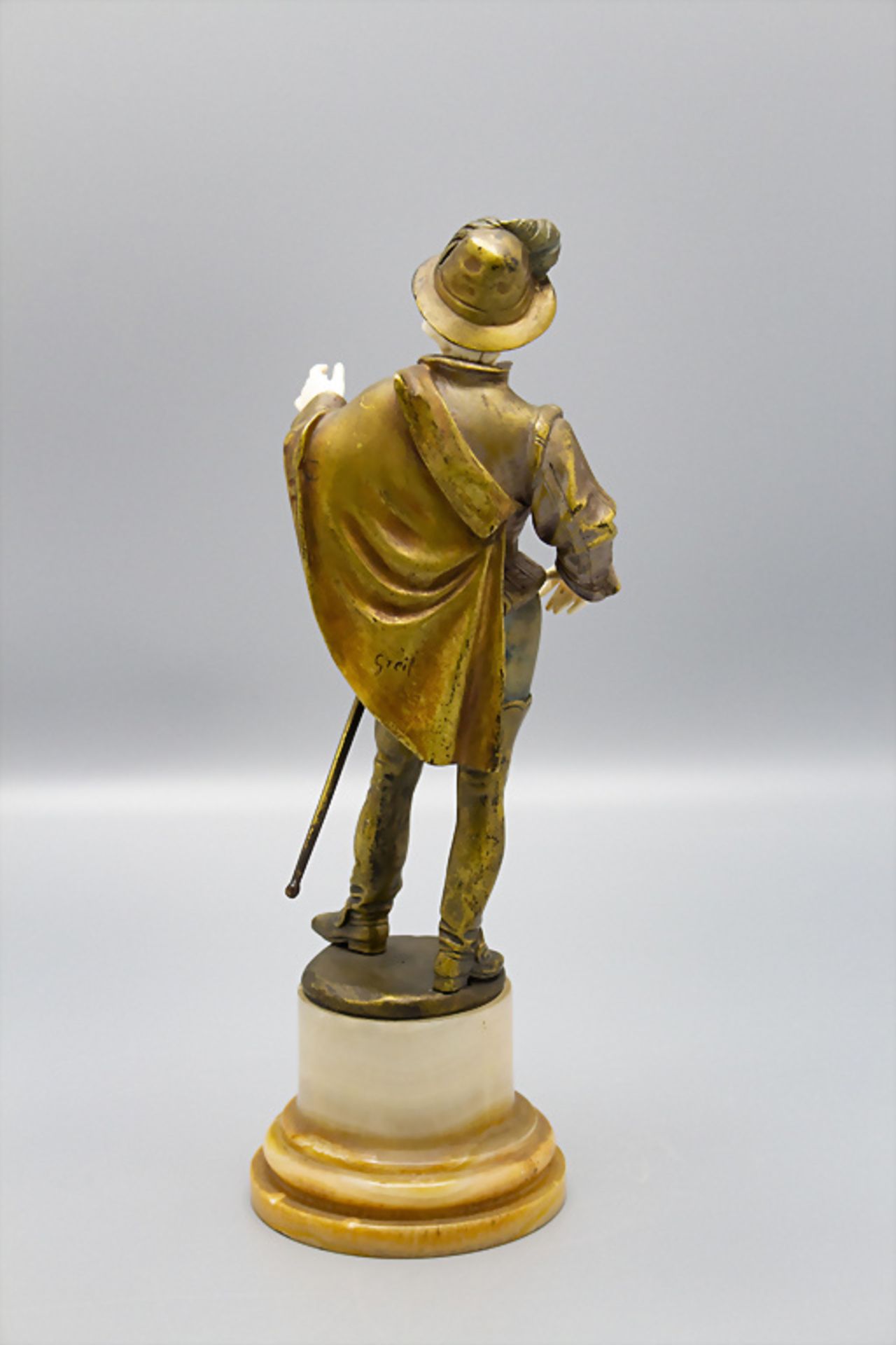 Edelmann / A bronze sculpture of a noble man, Charles Greil, Frankreich, um 1870 - Image 3 of 6