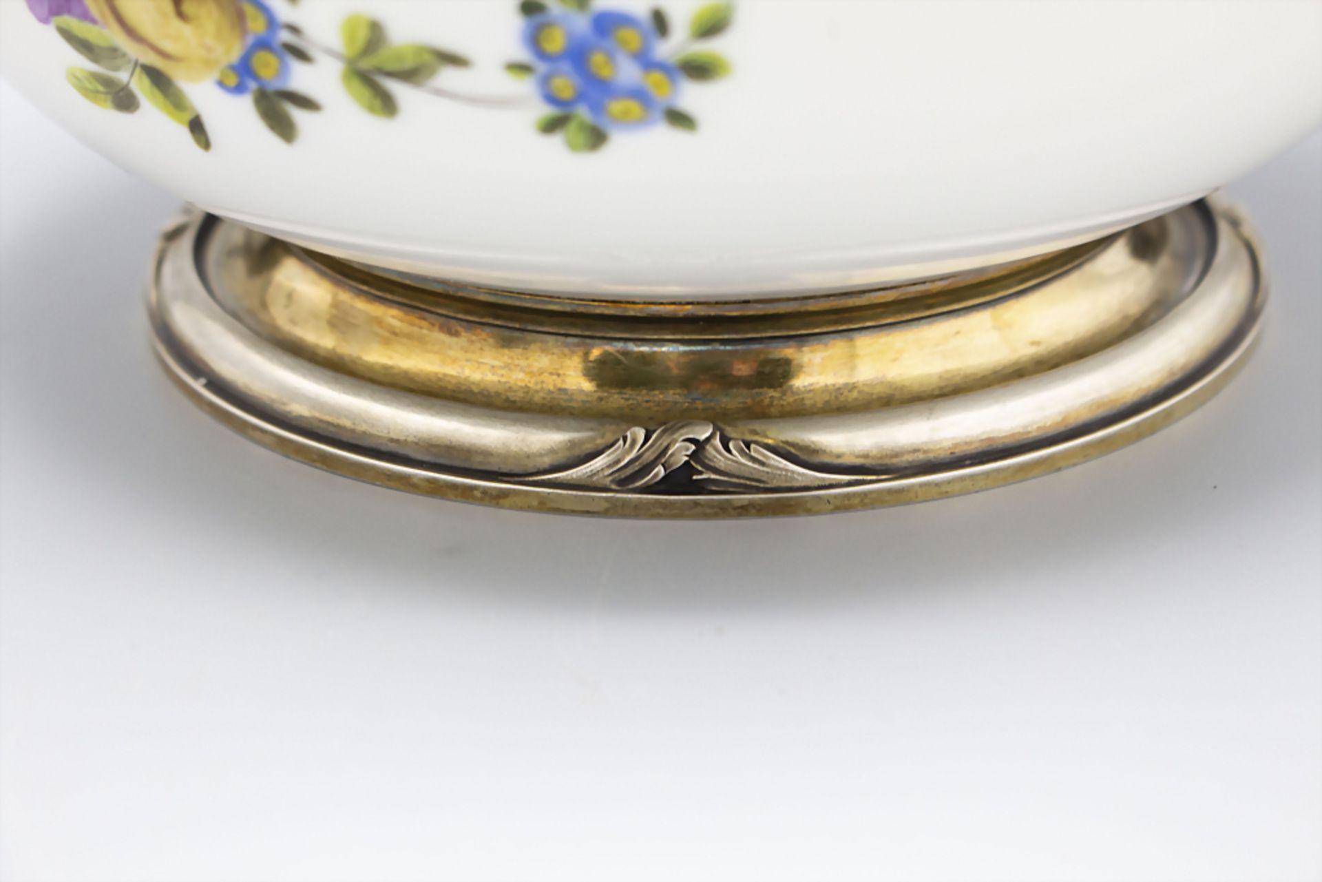 Schale mit Silbermontur / A bowl with silver mount, Vincennes/Sèvres und Robert Linzeler, ... - Image 6 of 6