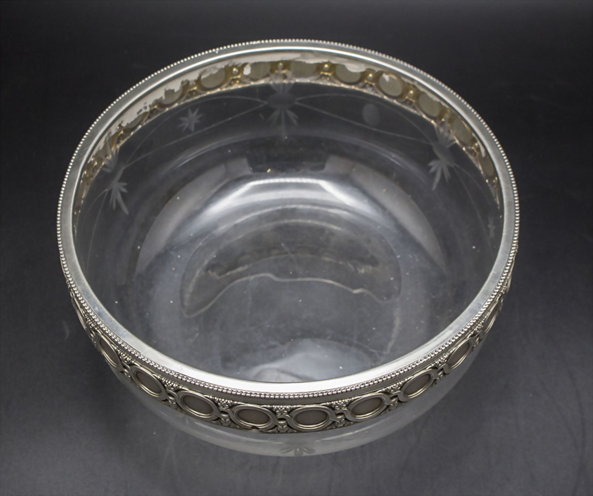 Glasschale mit Silbermontur / A glass bowl with silver mount, Paris, um 1910 - Image 3 of 4