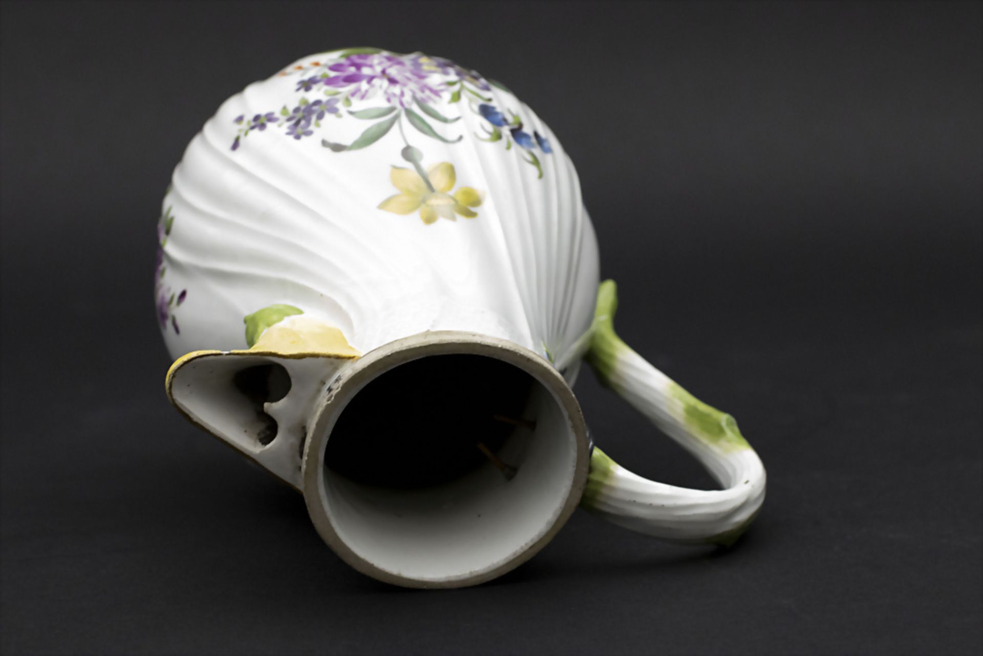 Kanne mit Blumenmalerei / A pot with flowers, Meissen, um 1750 - Bild 5 aus 9