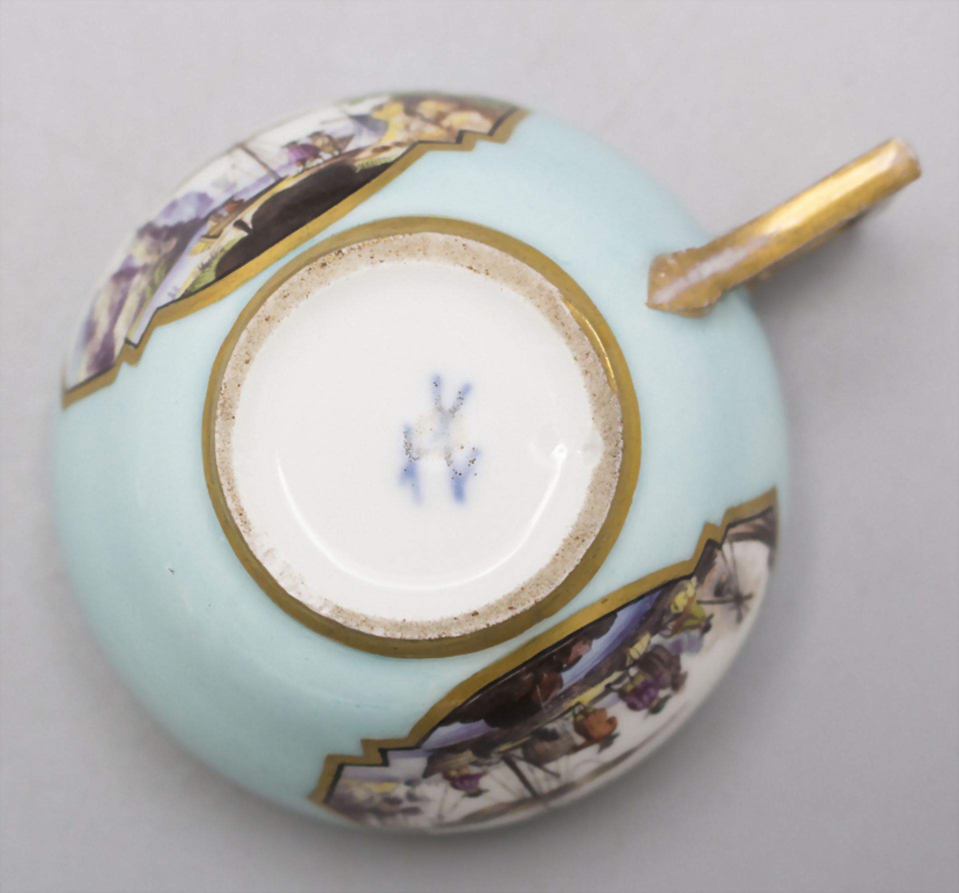 Tasse und Untertasse mit Kauffahrtei-Szenen / A cup and saucer with habor scenes, Meissen, um 1740 - Bild 6 aus 6