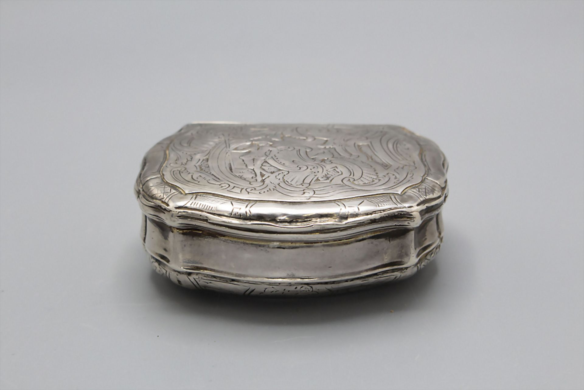 Rokoko Tabatiere / A silver snuffbox / tobacco box, Ath, um 1775 - Bild 4 aus 8