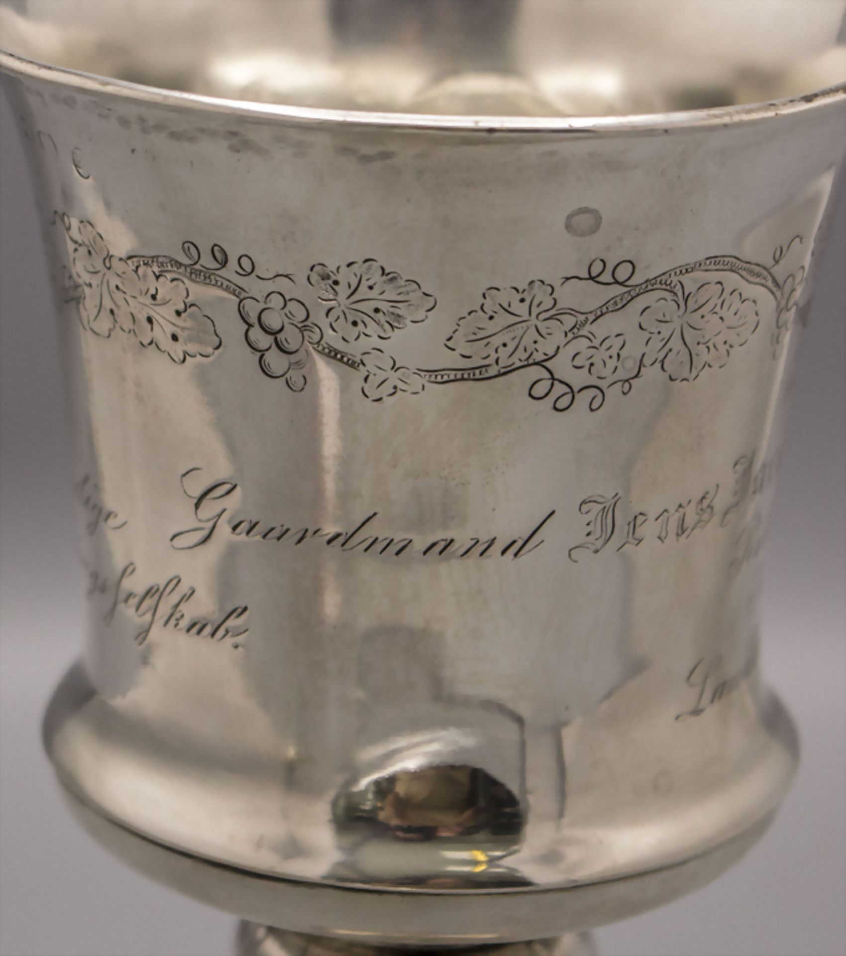 Andenken-Pokal / A silver cup, Ribe, Dänemark, 19. Jh - Image 8 of 9