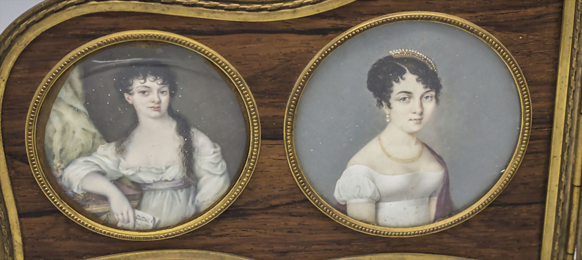 Empire Miniatur Porträts vier junger Damen / Miniature portraits of four young ladies, ... - Bild 2 aus 5