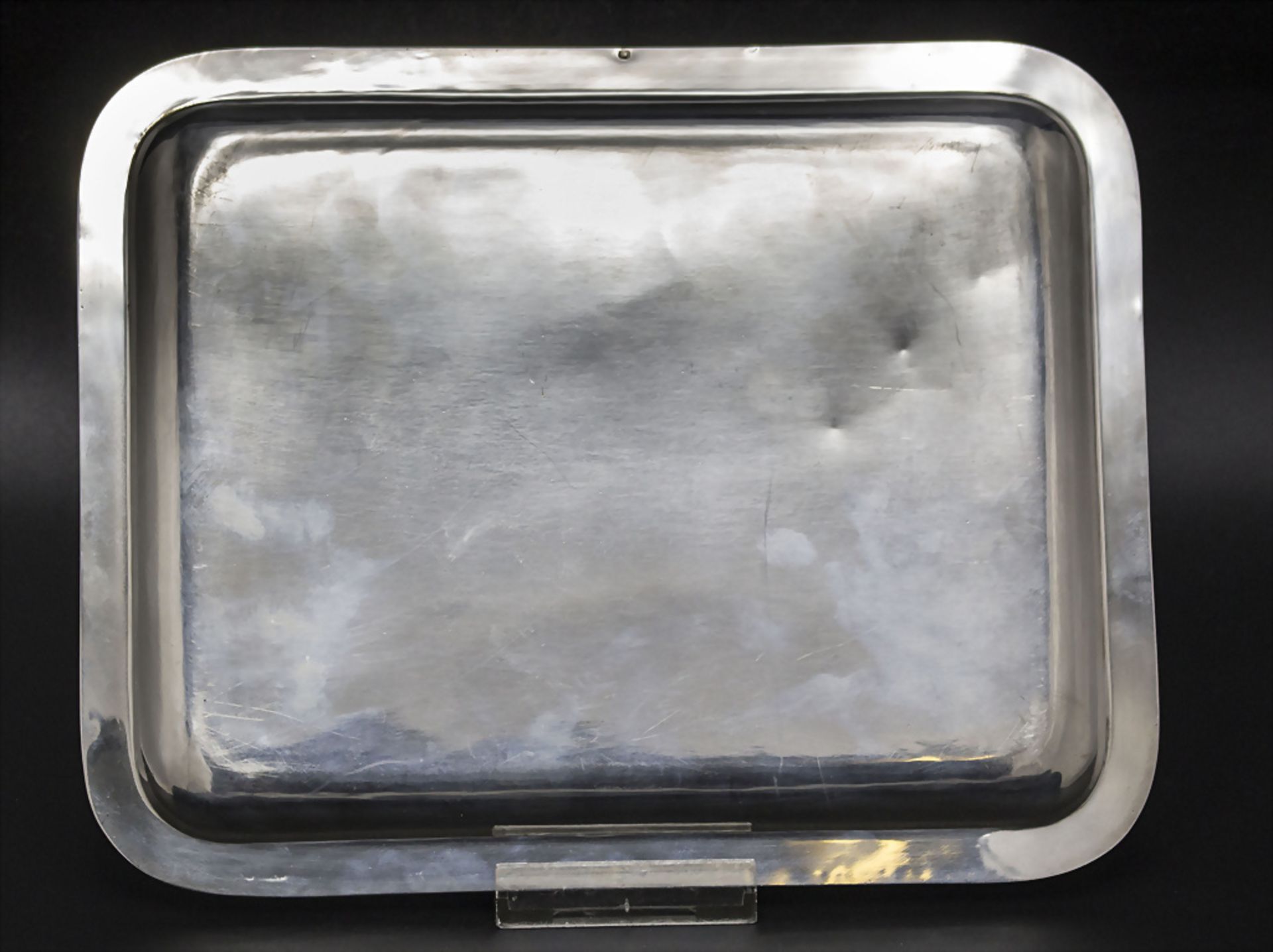 Tablett mit Kreuzband / A silver serving tray, Frankreich, Anfang 20. Jh. - Bild 4 aus 6