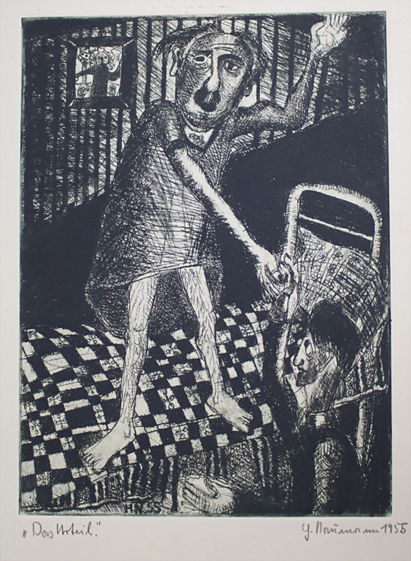 Hermann Neimann (*1930), 'Sechs Radierungen für das Kafka-Buch' / 'Six etchings for the Kafka ... - Image 7 of 8