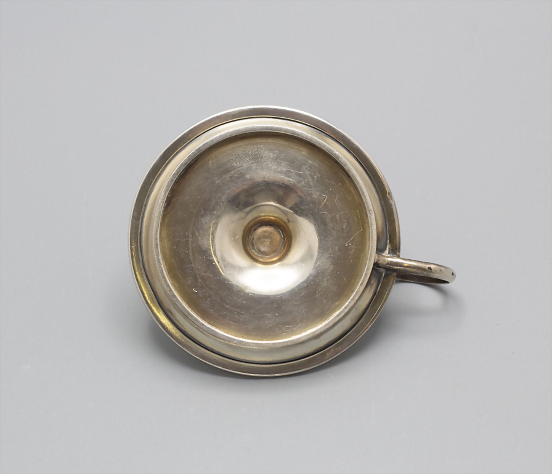 Miniatur Handleuchter / A miniature silver candle holder with handle, Frankreich, um 1880 - Image 5 of 5