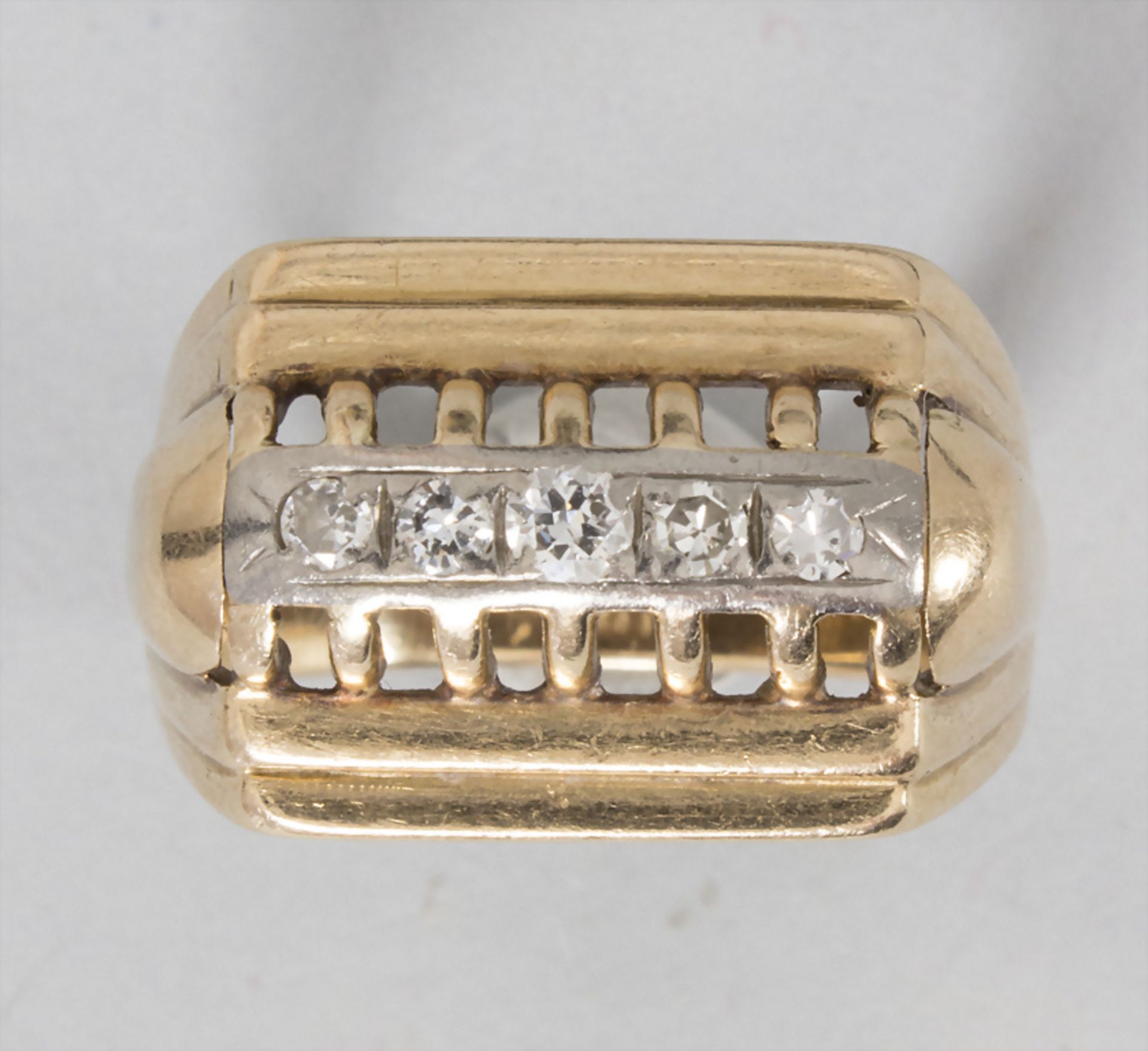 Damenring mit Diamanten / An 18 ct gold ladies ring with diamonds - Image 2 of 3