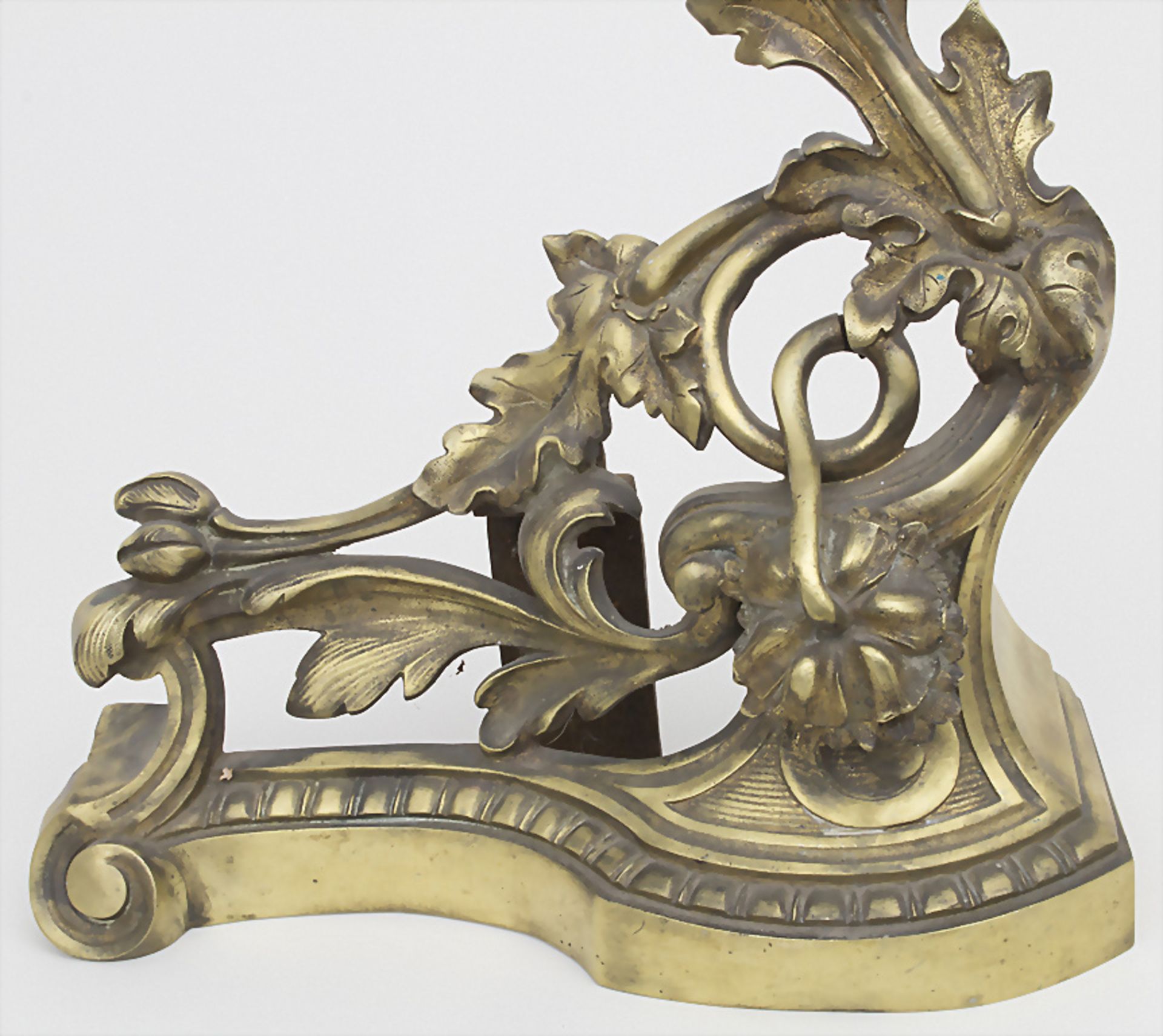 Jugendstil Kaminböcke / Art Nouveau fireplace bucks, Frankreich, um 1900 - Image 2 of 3