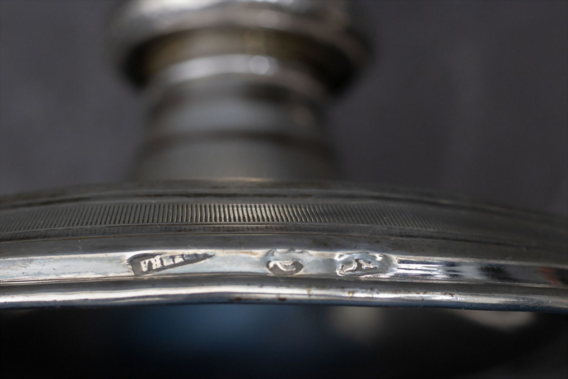 Paar Silberleuchter / A pair of silver candlesticks, Carreras, Barcelona, 19. Jh. - Bild 6 aus 7