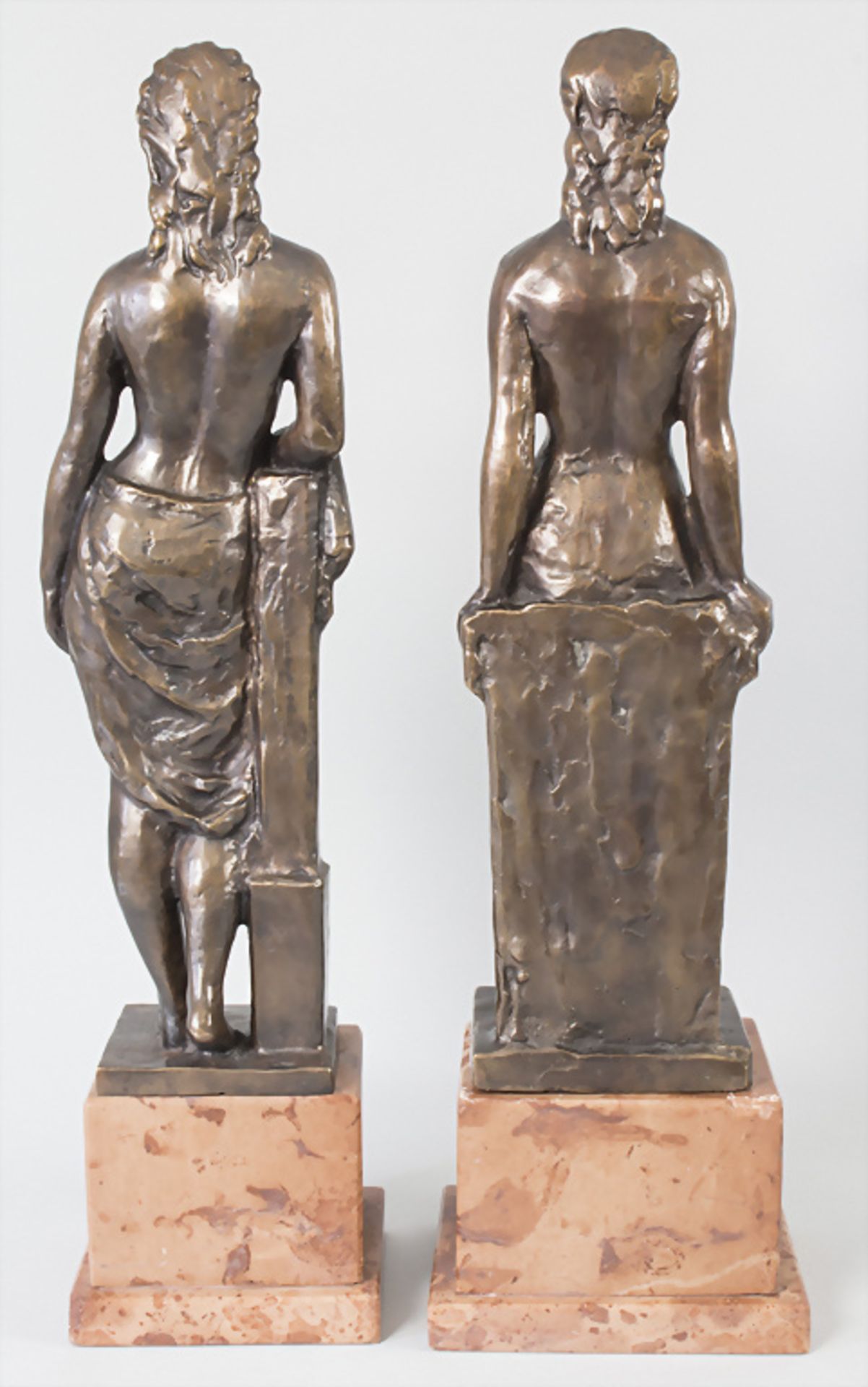 Barna BÚZA (1910-2010), Paar Bronzeskulpturen 'Weibliche Halbakte' / A pair of bronze ... - Image 4 of 6