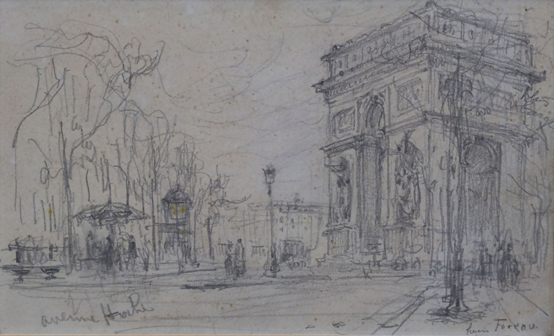 Henri FOREAU (1866-1938), Konvolut Zeichnungen Paris / A set of three drawings of Paris, um 1890 - Bild 6 aus 8