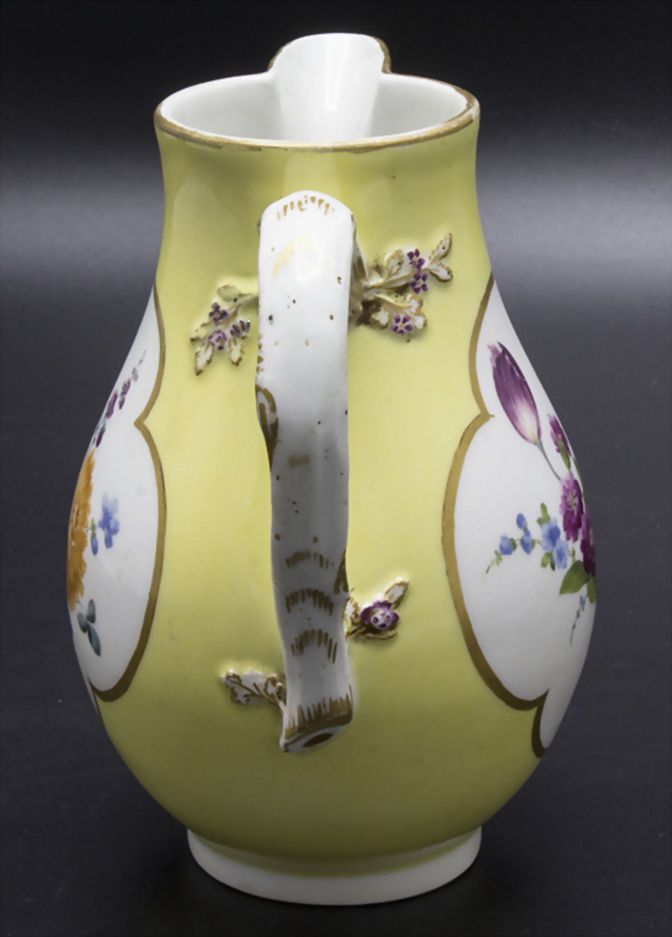 Kanne mit Blumenbouquets / A pot with flower bouquets, Meissen, Punktzeit, 1763-1773 - Bild 4 aus 10