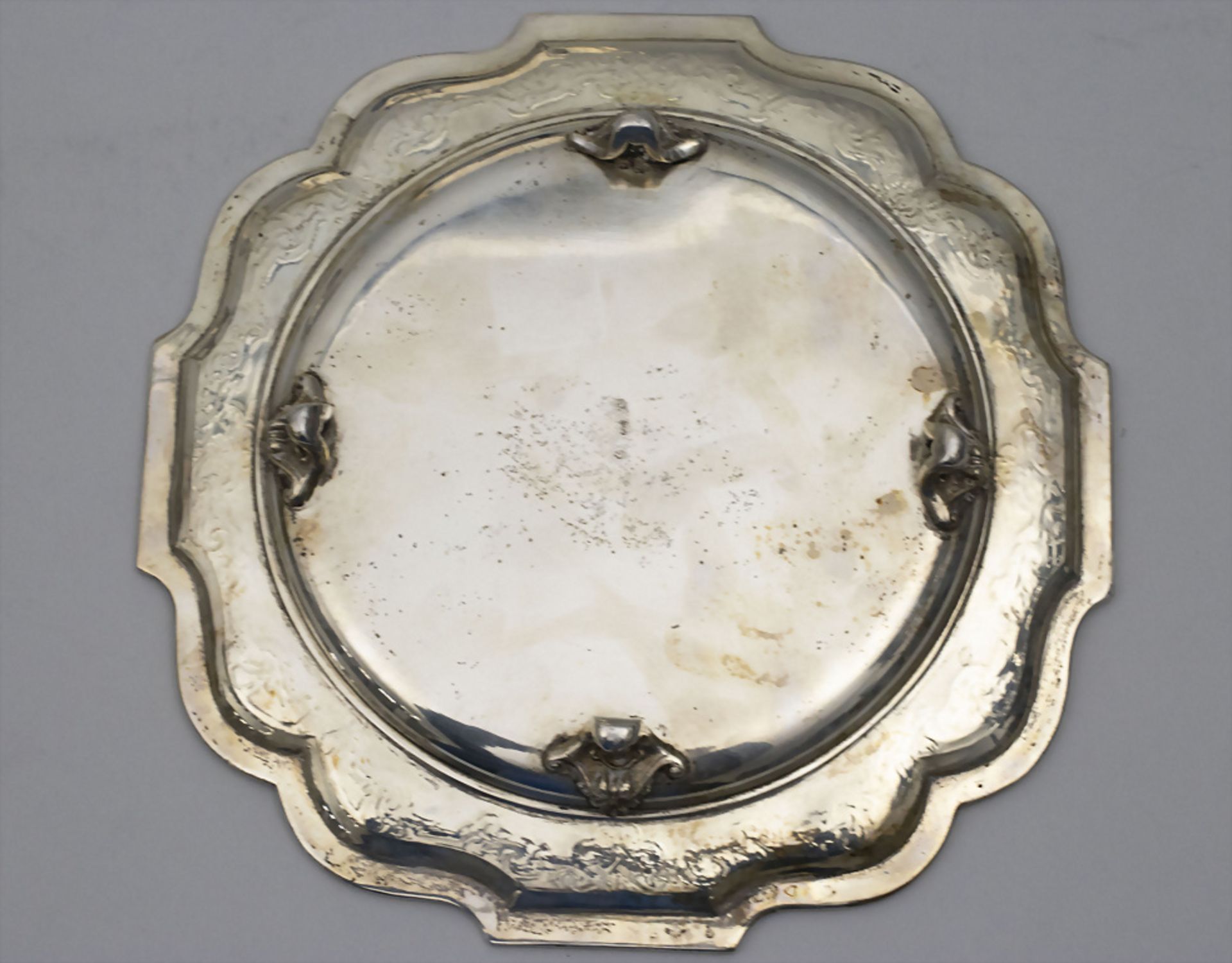 8 Silberteller auf 4 Füßen / Tazza / A set of 8 silver plates, J.D. Schleissner & Söhne, ... - Image 3 of 6