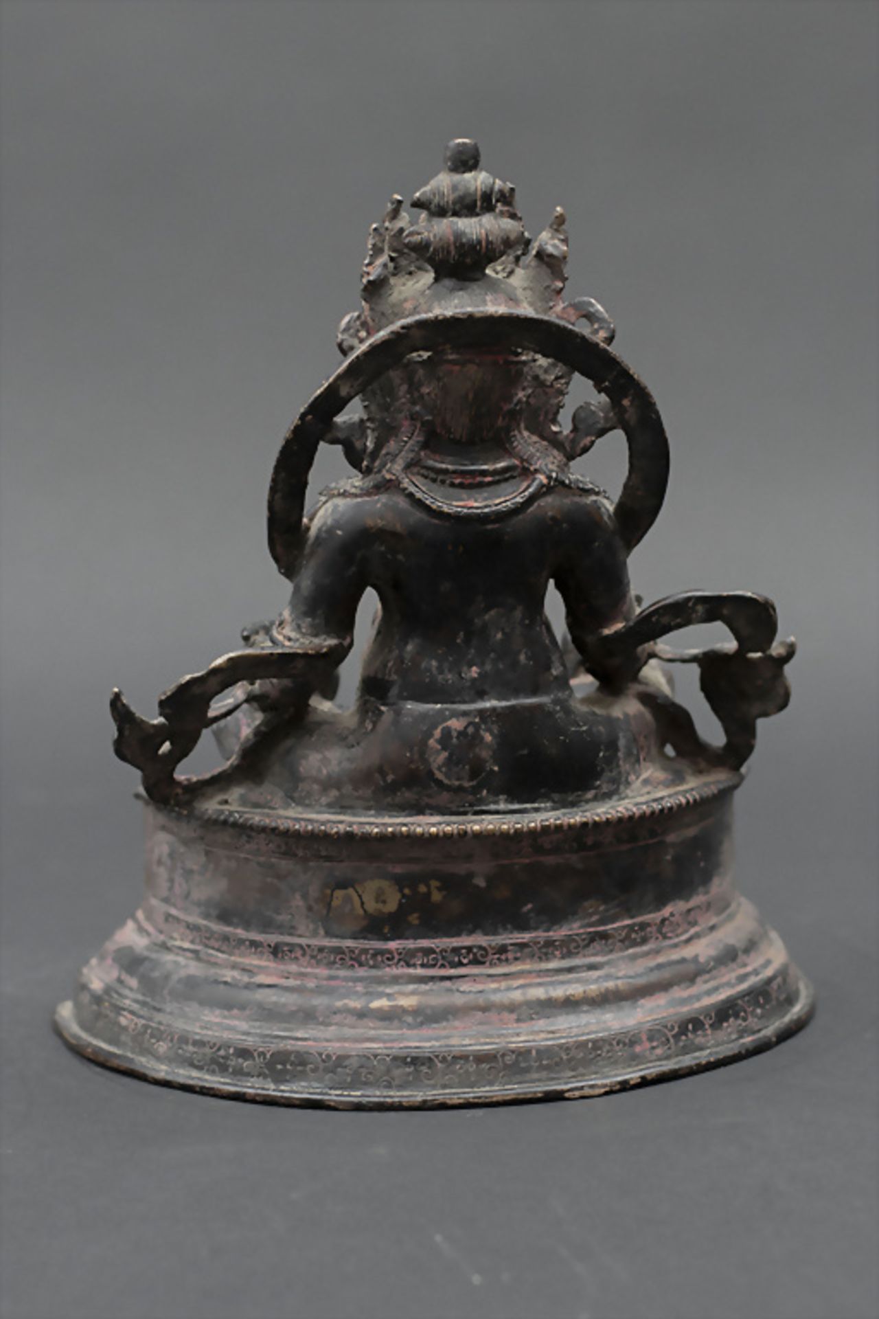 Bronze des Vaishravana - Gottheit des Reichtums und Glück, Tibet, wohl 18./19. Jh. - Image 3 of 6