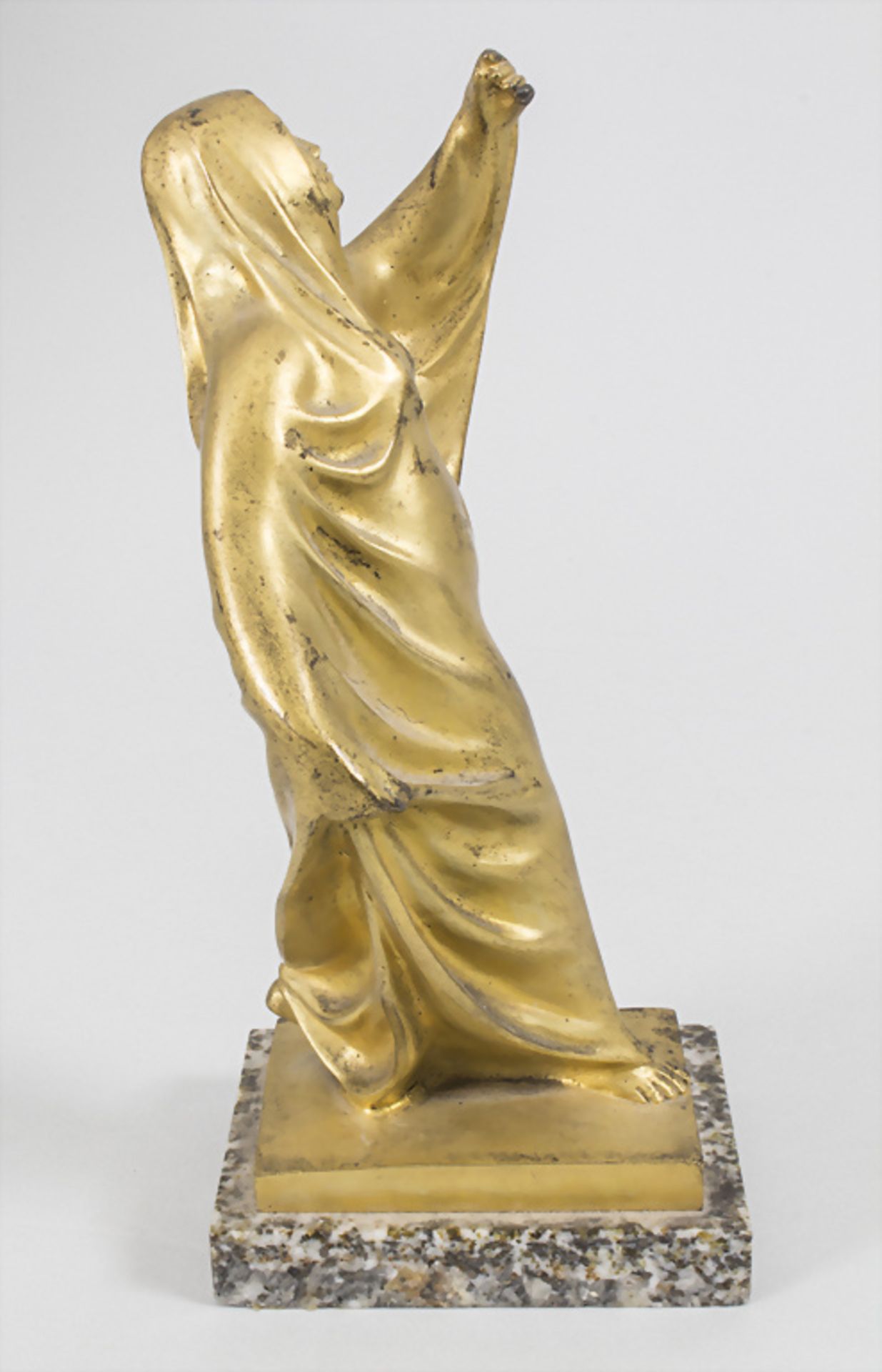 Jugendstil Bronze 'Tanagra Skulptur' / Tanagra sculpture en bronze à patine dorée / An Art ... - Image 4 of 7