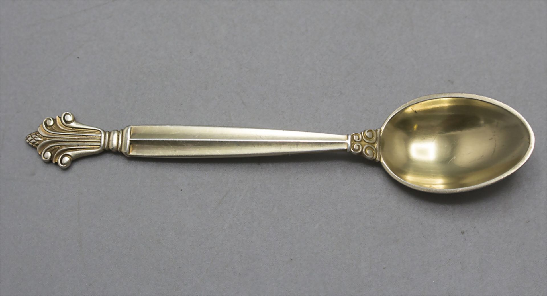 6 Mokkalöffel 'Acanthus / Königin / Dronning' / 6 mocha spoons 'Acanthus', Georg Jensen, ... - Image 2 of 3