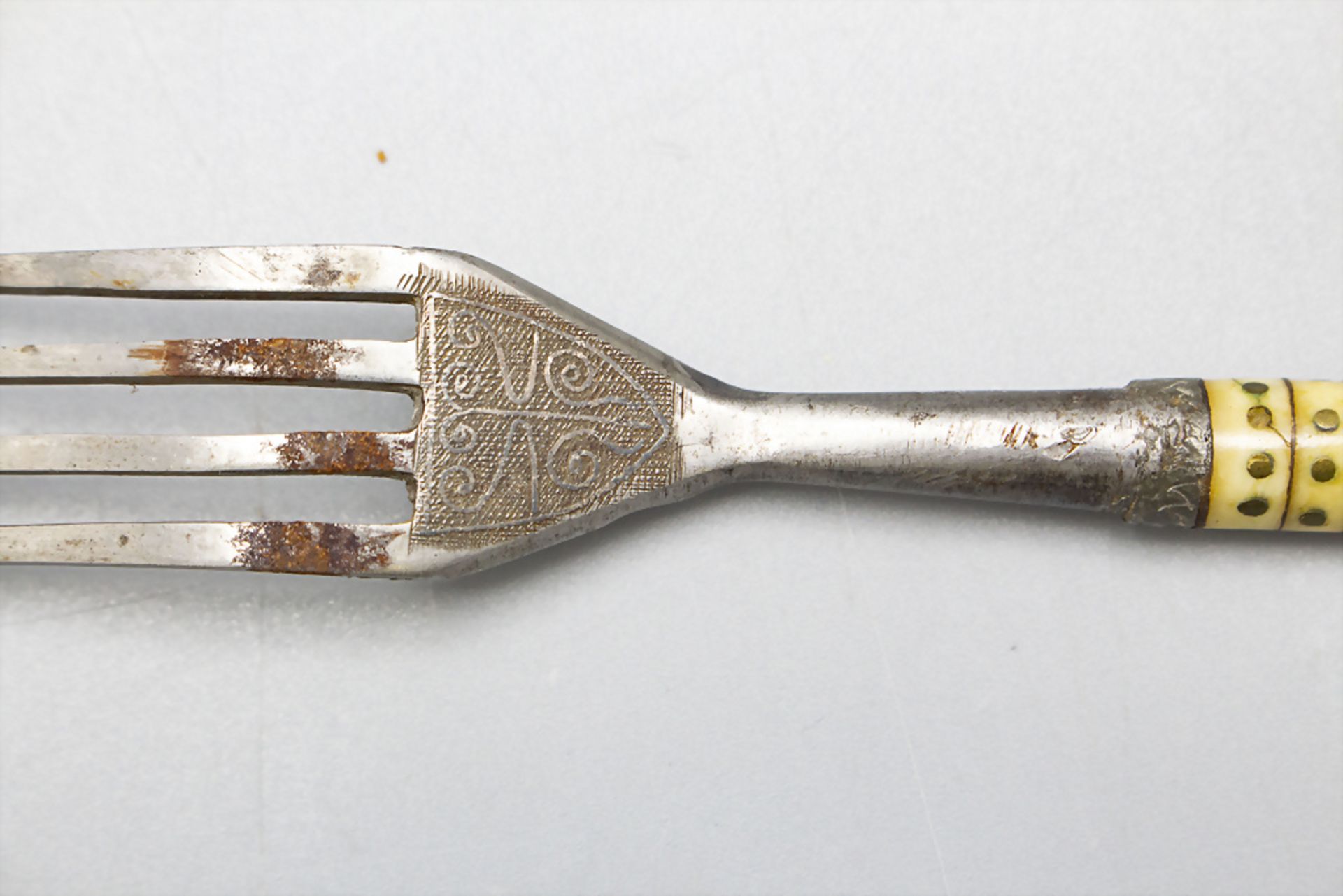 Barock Besteck / A Baroque fork and knife, 18. Jh. - Image 4 of 6
