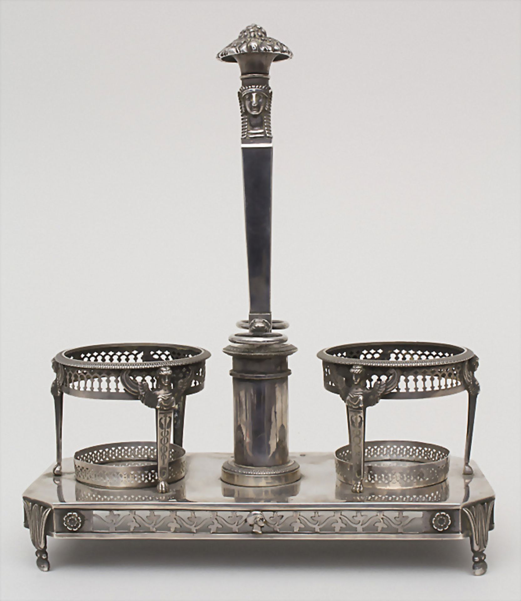 Empire-Huiliere / A silver oil and vinegar cruet set, Paris, 1798-1809