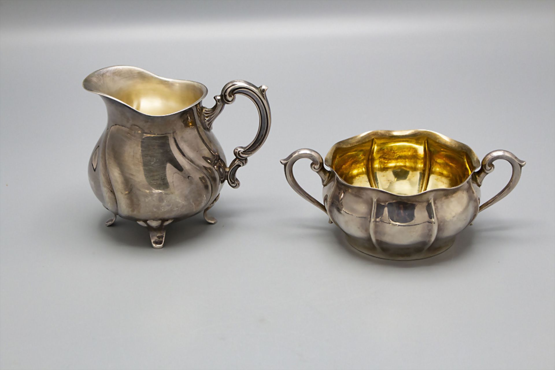 Teeset / A silver tea set, Lutz & Weiss, Pforzheim, um 1930 - Image 2 of 7