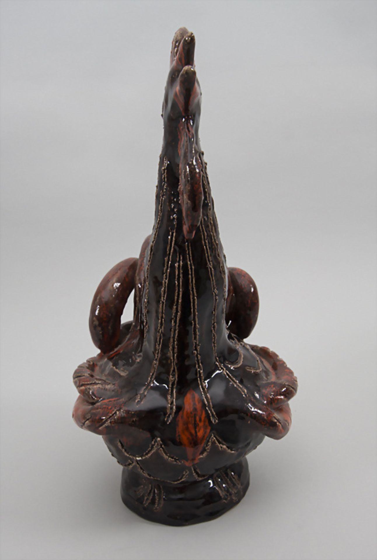 Monogrammist 'MA' (20. Jh), Künstlerkeramik Plastik 'Hahn' / An artist ceramic sculpture ... - Bild 2 aus 5