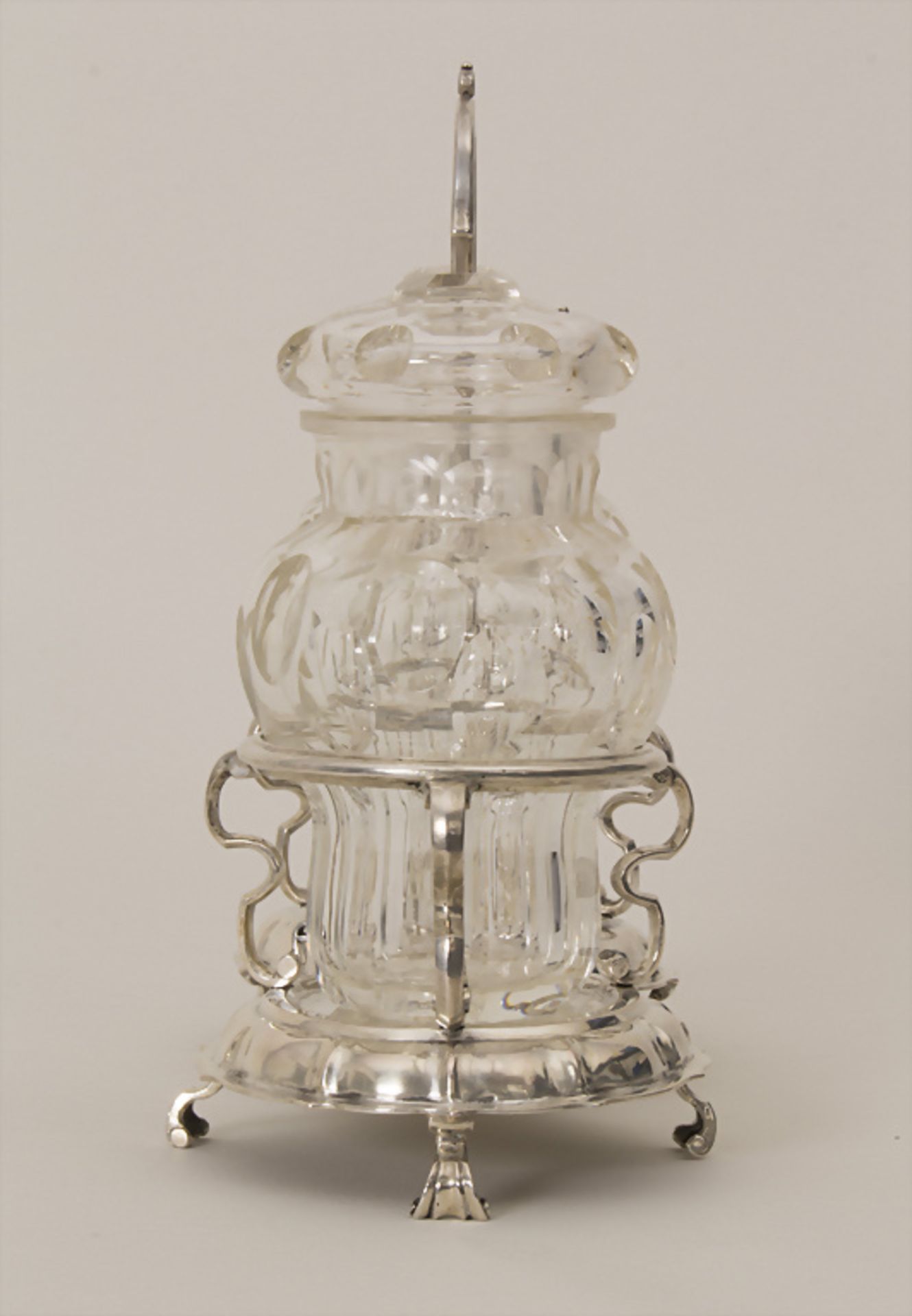 Barock Flaschenhalter / A Baroque silver cruet stand / Huiliere, Antonius Emond, Aachen, um 1760 - Bild 4 aus 11