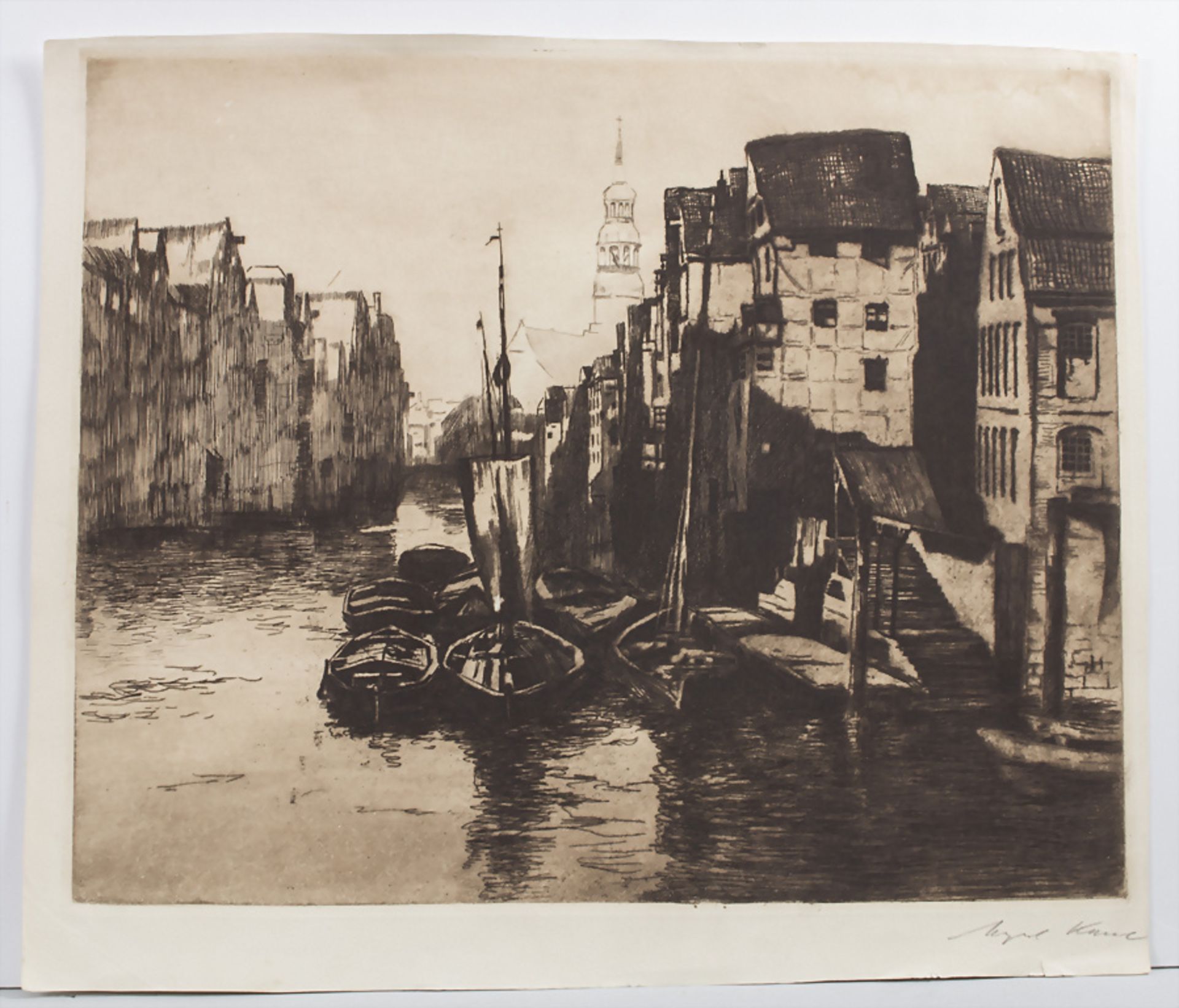 August Kaul (1873-1949), 'Kanal' / 'Canal', Anfang 20. Jh. - Image 2 of 4