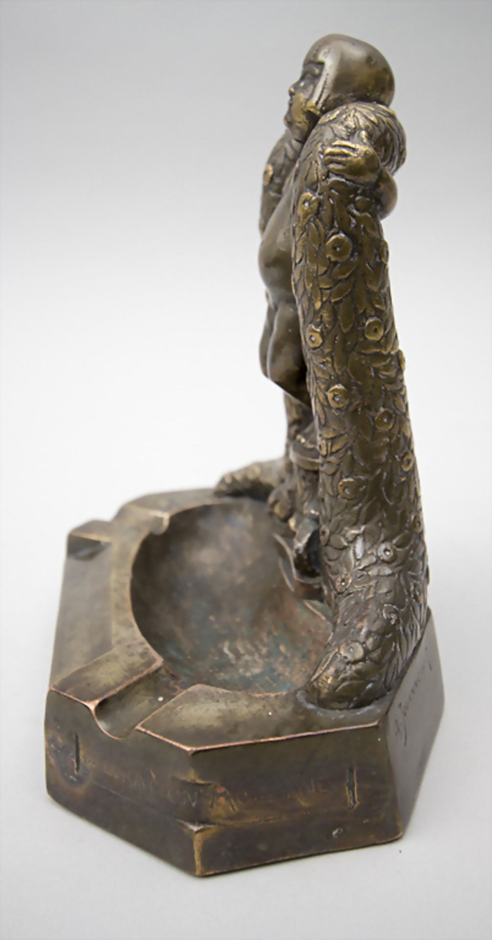 Jugendstil Aschenbecher mit Mädchen / An Art Nouveau ashtray with a girl, Albert Jouanneault, ... - Bild 5 aus 10