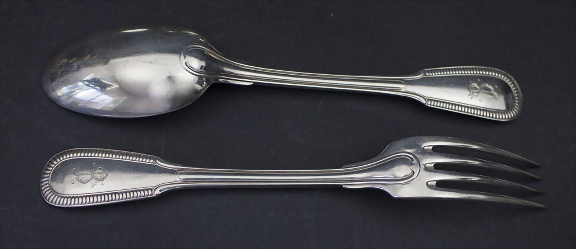 24 Teile Silberbesteck / 24 pieces of silver cutlery, Christofle, Paris, 20. Jh. - Bild 3 aus 5