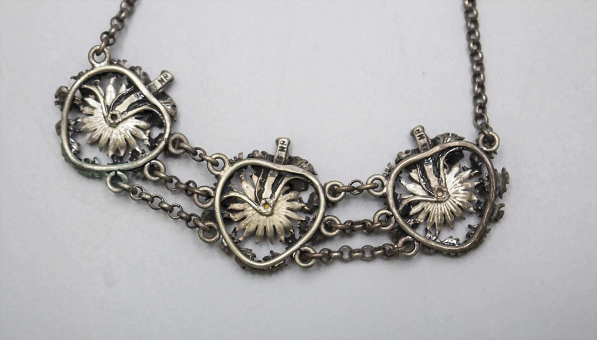 4-teilige Trachten Parure mit Silberdisteln / A 4-piece silver parure with silver thristles, ... - Image 5 of 5