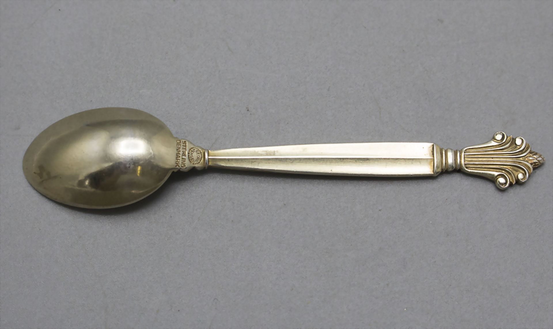 6 Mokkalöffel 'Acanthus / Königin / Dronning' / 6 mocha spoons 'Acanthus', Georg Jensen, ... - Image 3 of 3