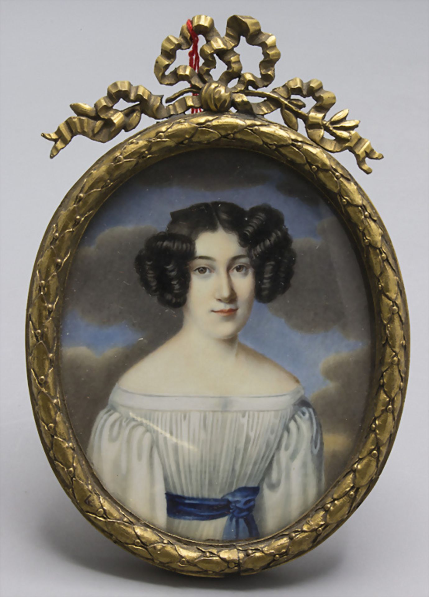 J. Memlauer, Miniatur 'Höfische Dame' / A miniature painting of court ladies, um 1825