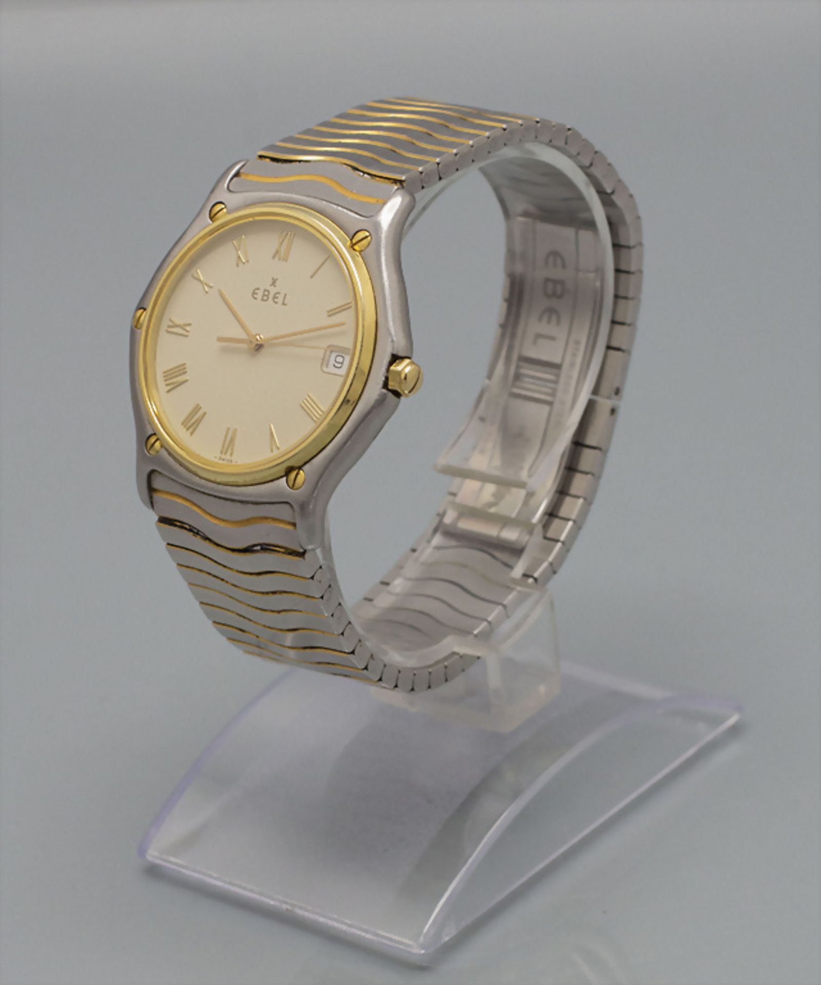 Herrenarmbanduhr / A men's steel and gold wristwatch, Ebel Sport Senior, Swiss / Schweiz, 1994 - Bild 3 aus 10