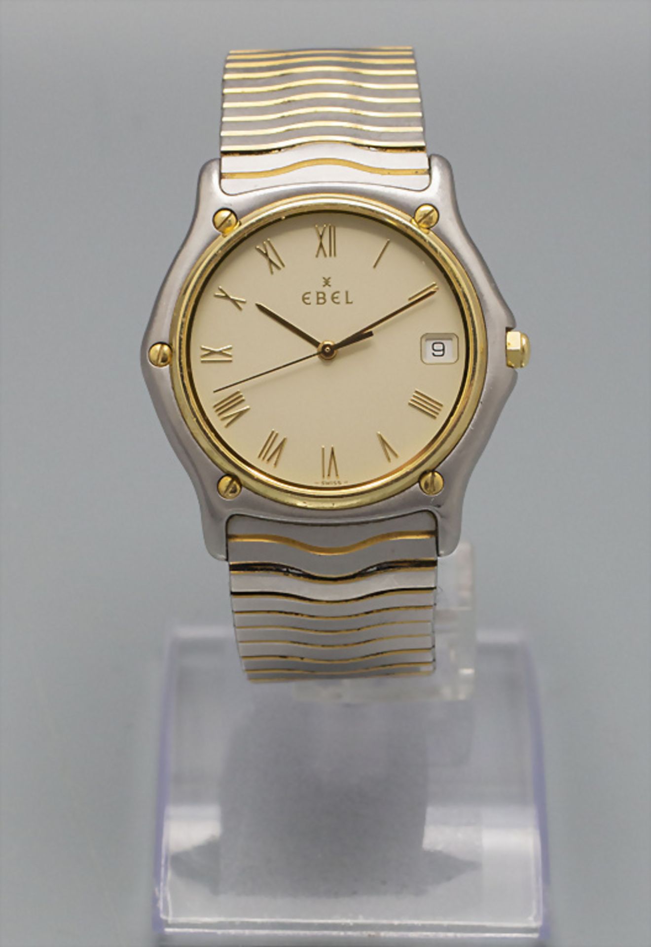 Herrenarmbanduhr / A men's steel and gold wristwatch, Ebel Sport Senior, Swiss / Schweiz, 1994