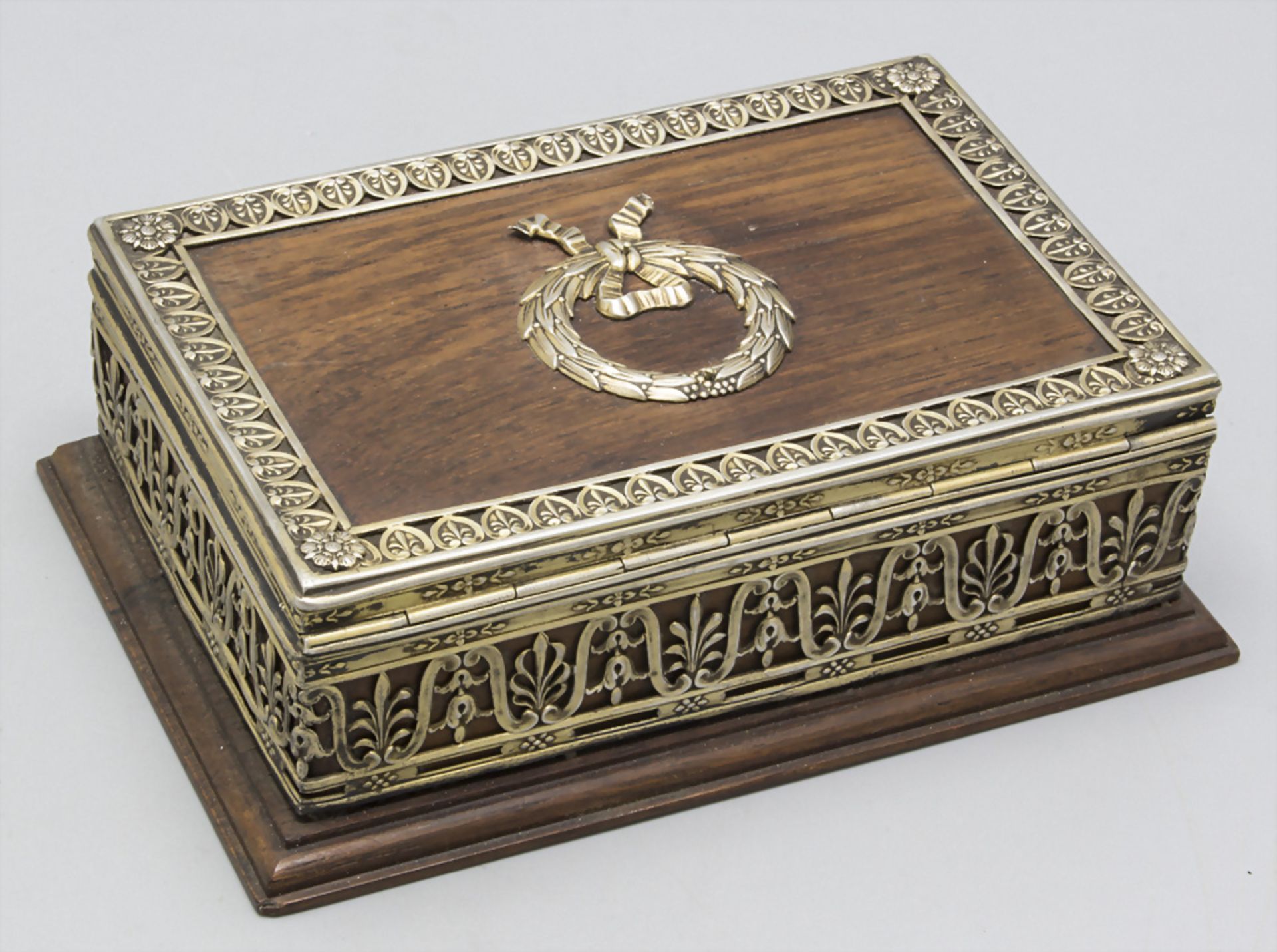 Holzschatulle mit Silbermontur / A wooden casket with silver mount, Emile Langlois, Paris, ... - Image 2 of 4