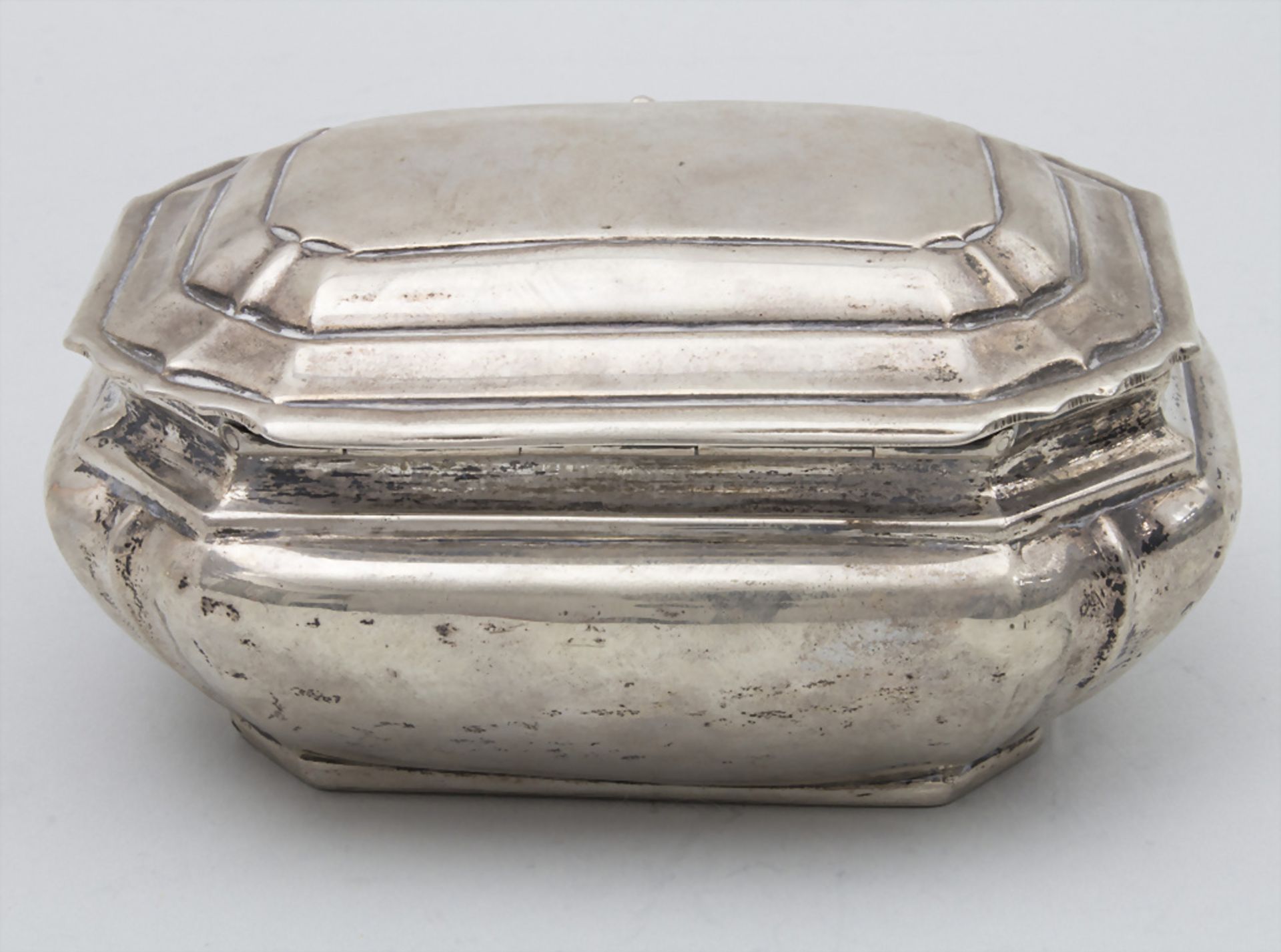 Barock Dose / A baroque silver box, Stephan Christian Wolter, Olawa / Ohlau in Schlesien, um 1725 - Image 2 of 8