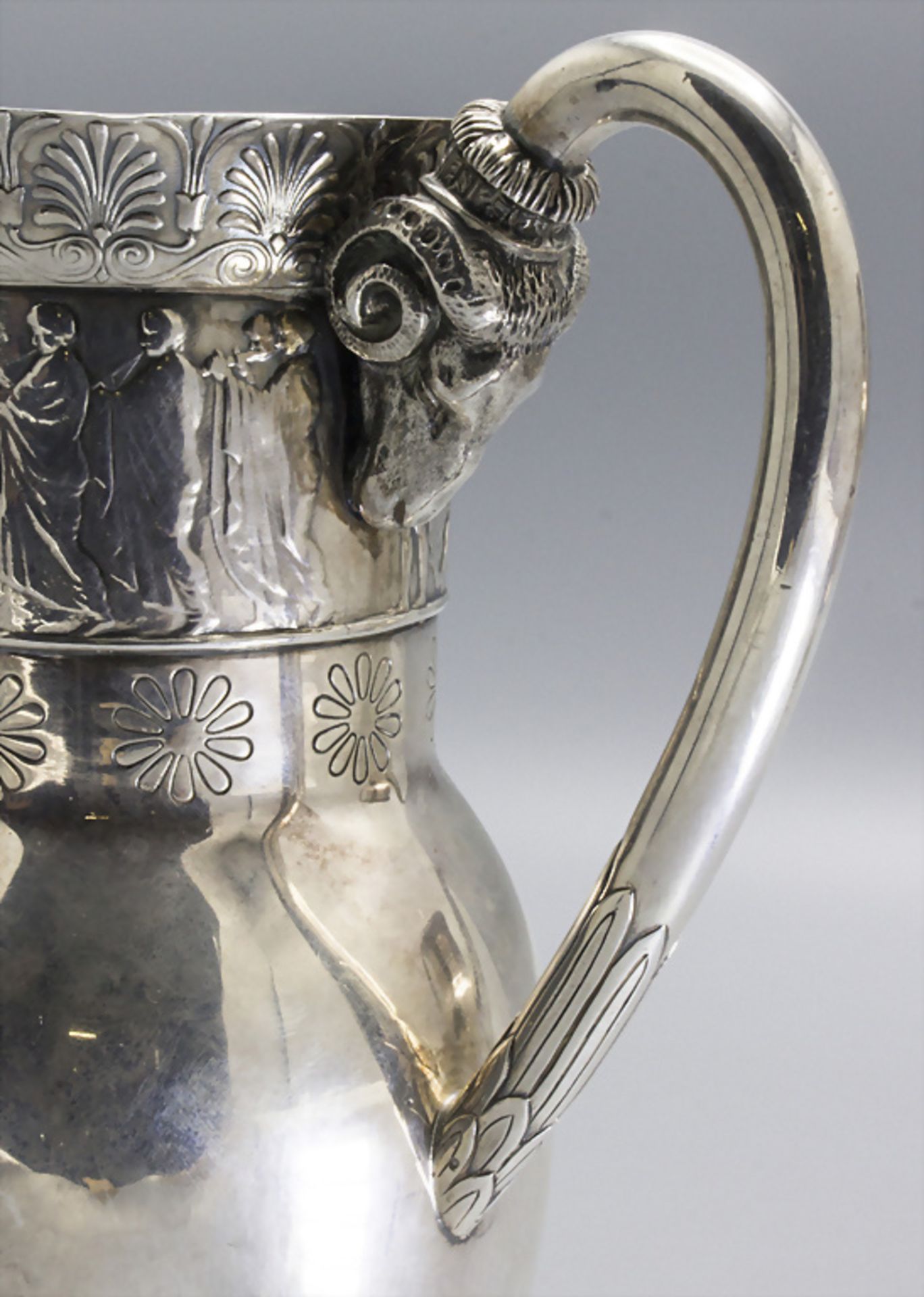 Jugendstil Kaffeekanne und Milchkanne / An Art Nouveau silver coffee pot and milk jug, ... - Image 10 of 12