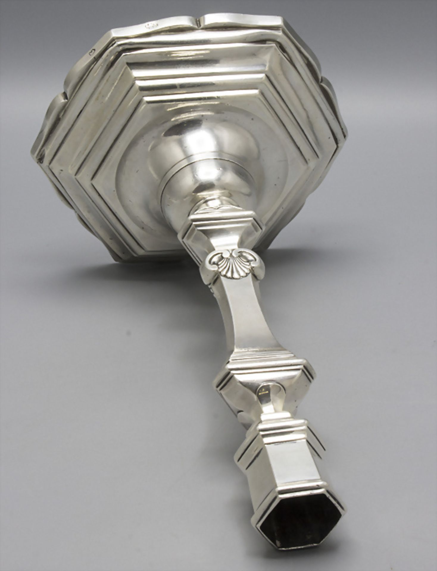 Barock Kerzenleuchter / A Baroque silver candlestick, Michel Boisnier II, Angers, 1748-1749 - Bild 3 aus 8