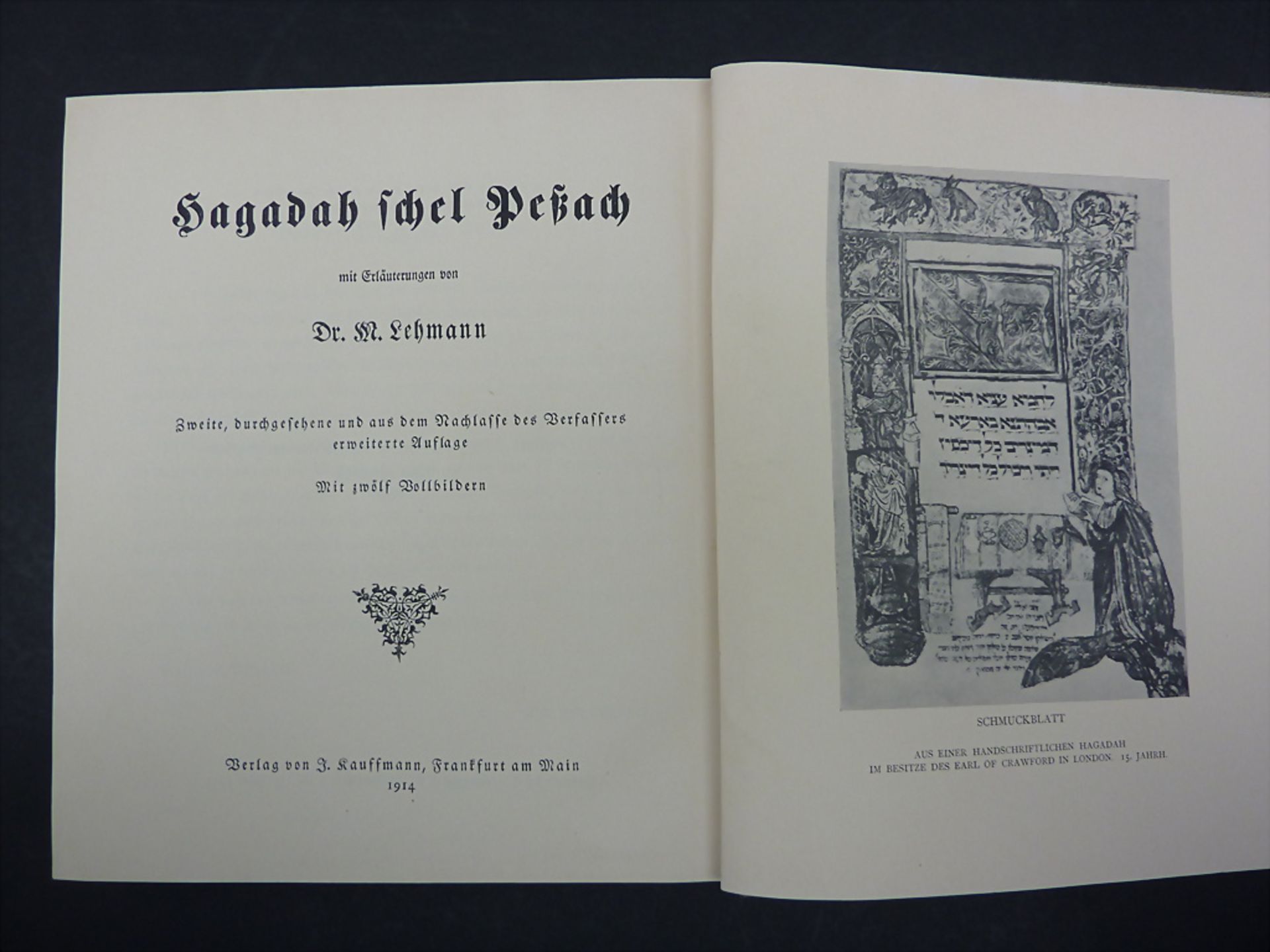 Dr. M. Lehmann: 'Hagandah schel Peßach', 1914