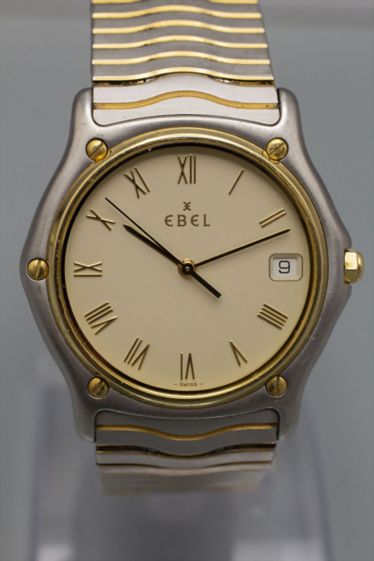 Herrenarmbanduhr / A men's steel and gold wristwatch, Ebel Sport Senior, Swiss / Schweiz, 1994 - Bild 2 aus 10