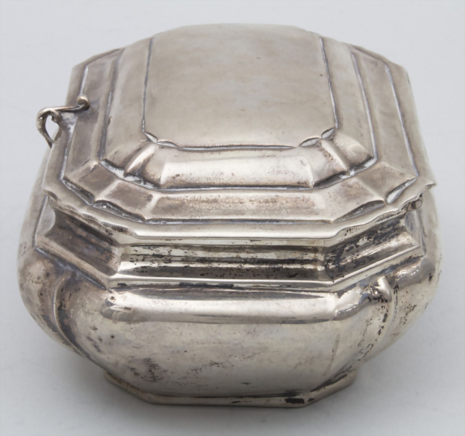 Barock Dose / A baroque silver box, Stephan Christian Wolter, Olawa / Ohlau in Schlesien, um 1725 - Bild 4 aus 8