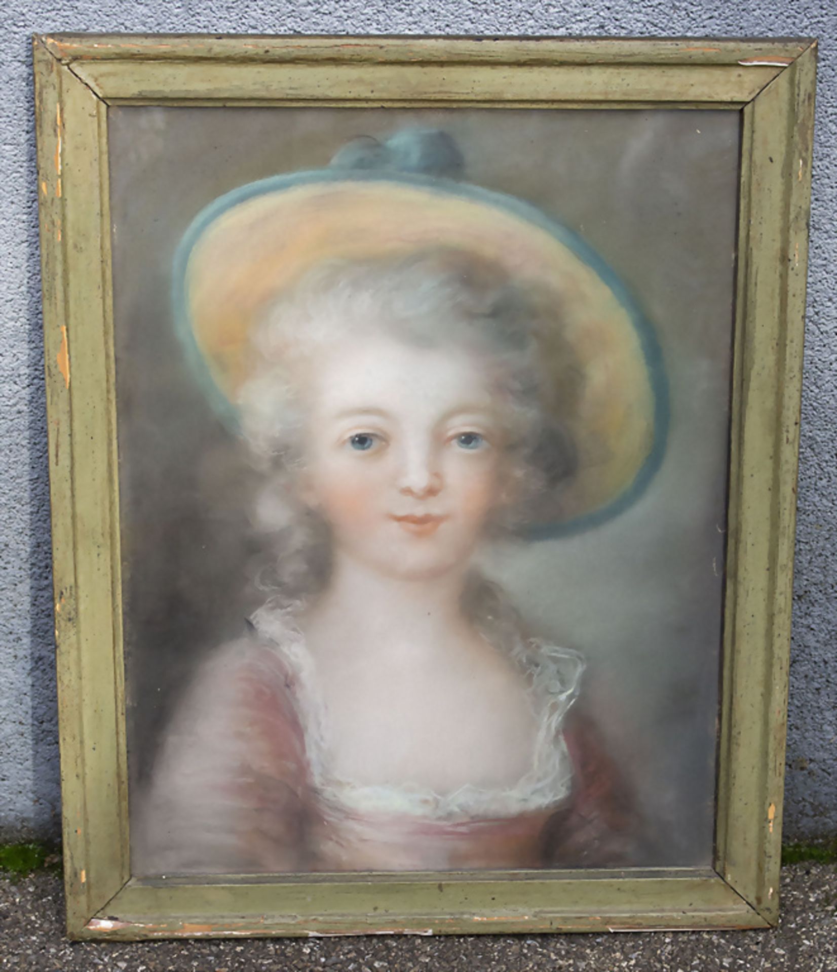 Künstler des 18. Jh., 'Porträt einer jungen Dame mit Hut' / 'Portrait of a young lady with ... - Image 2 of 4